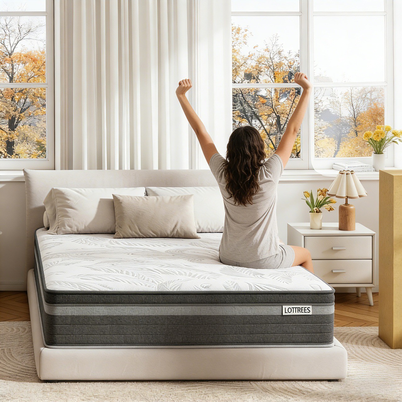 Hybrid Mattress with Individually Wrapped Pocket Springs CertiPUR-US Certified