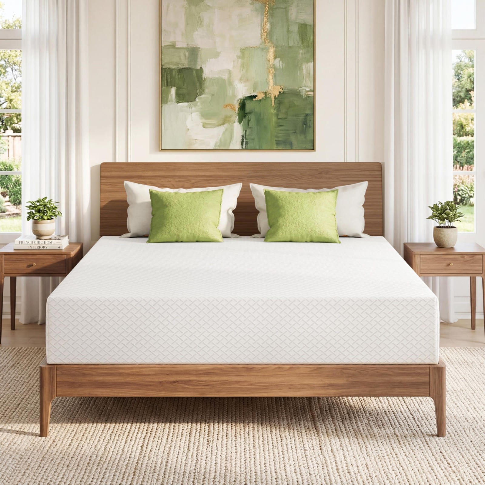 12 Inch Twin XL 80×38 Inch Bed Memory Foam Mattress With Cooling Green Gel
