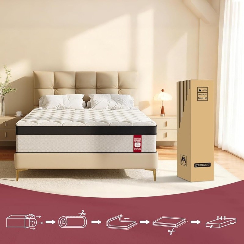 10 Inch Full Mattress Cooling Motion Isolation Edge Support Firm Sleep Comfort