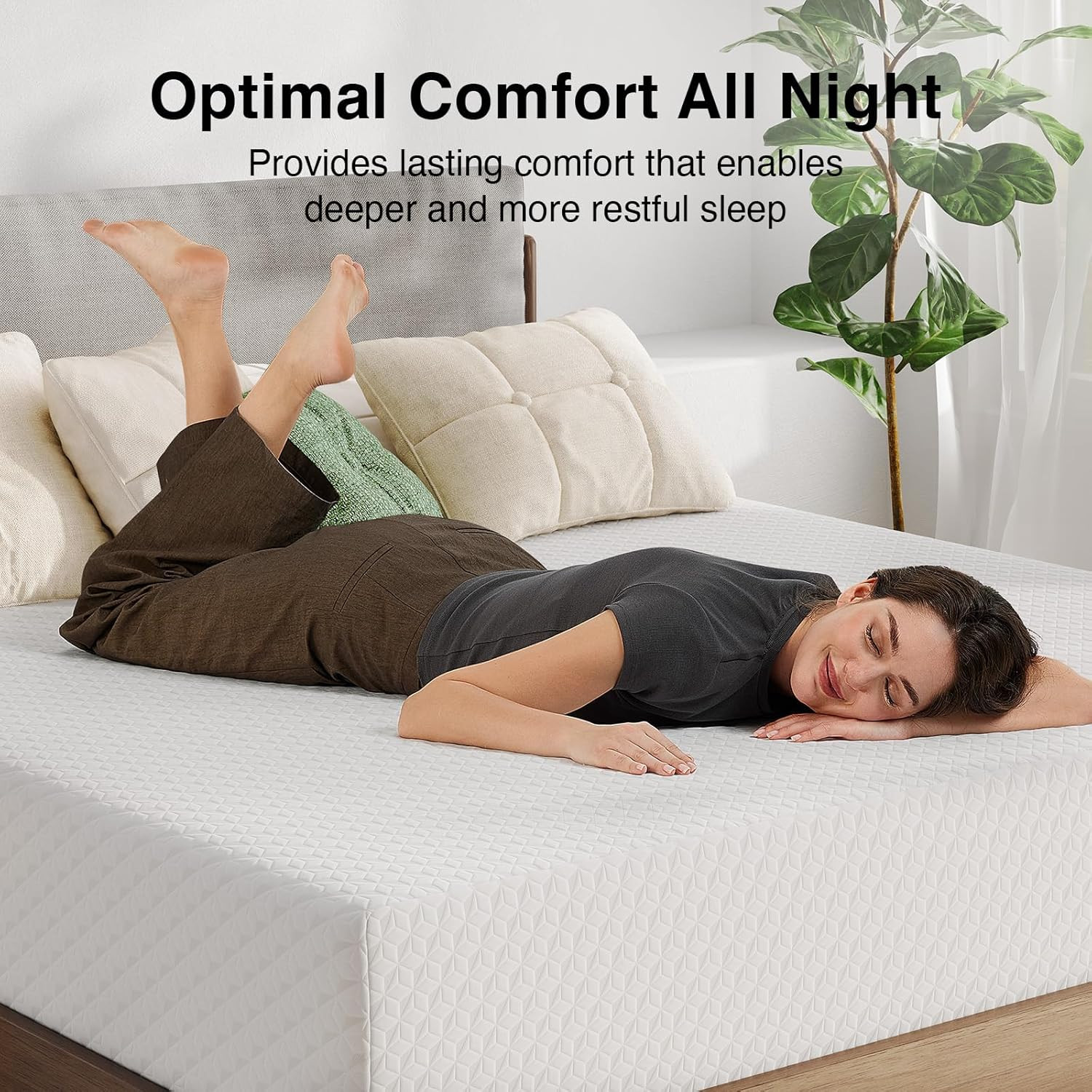 12″ Full Size Memory Foam Mattress with Pressure Relief & Washable Cover