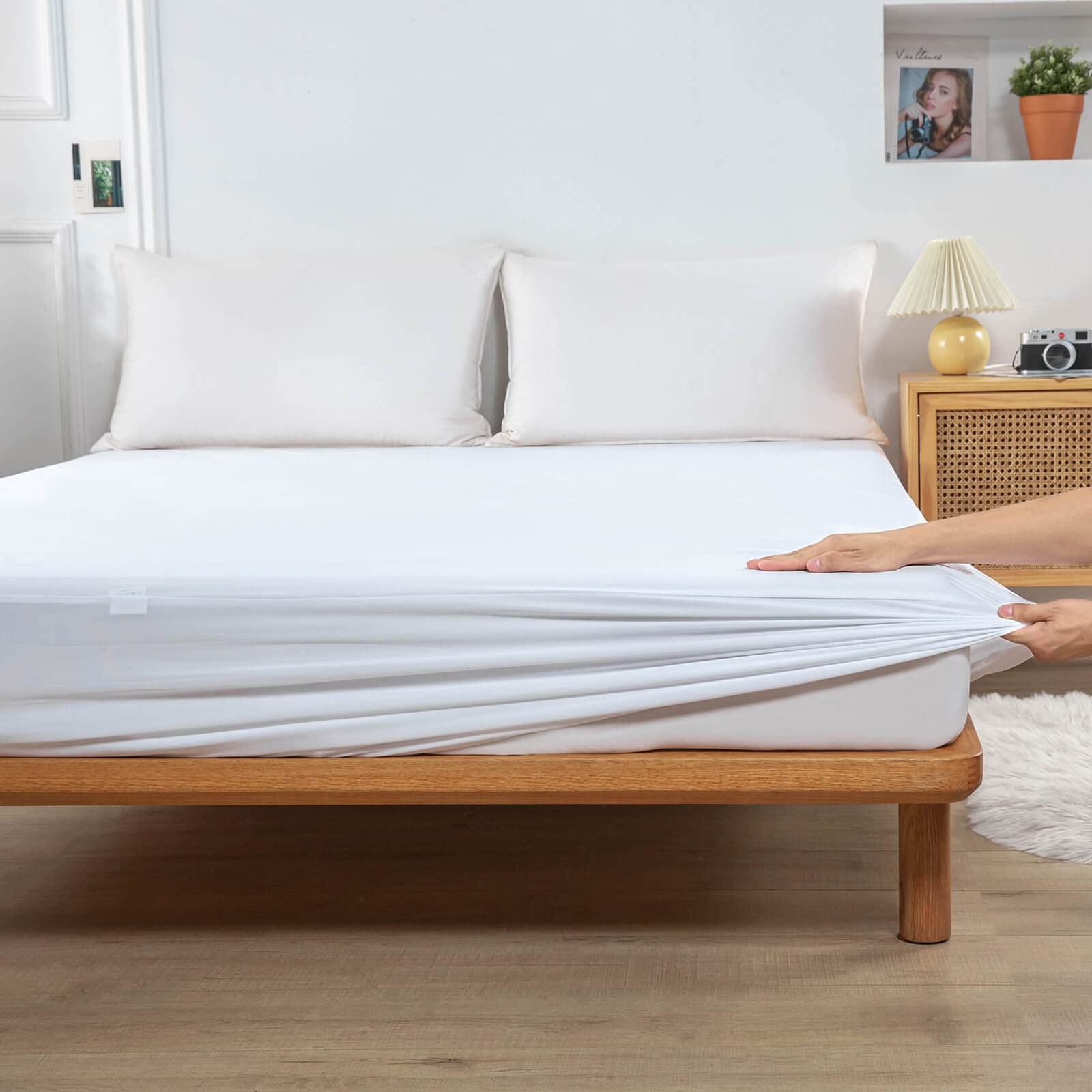 Kingnex Waterproof RV Short Queen Mattress 60×75, White