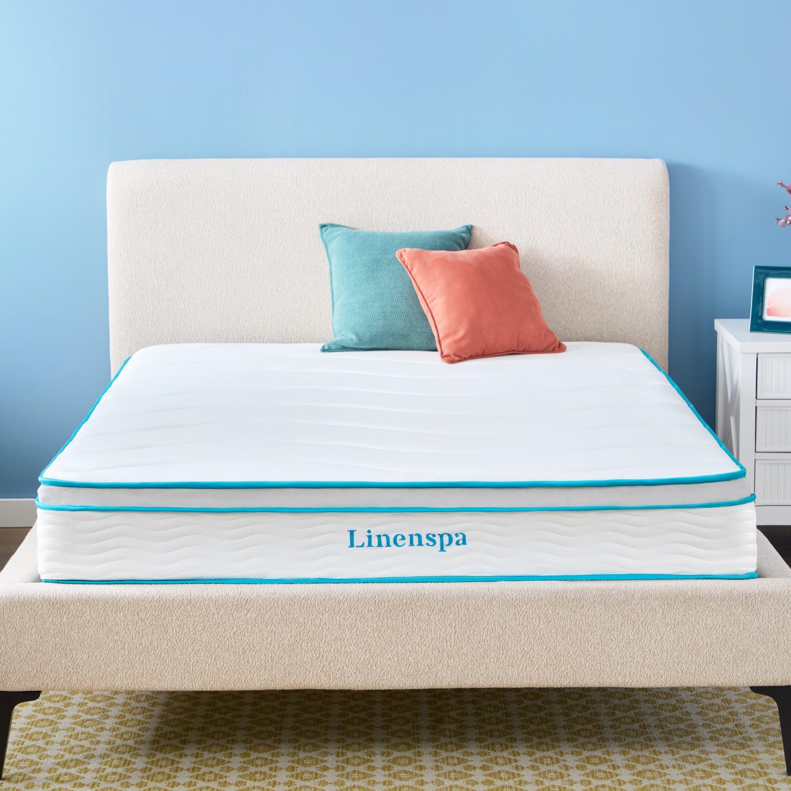 Memory Foam Hybrid Mattress 10 Inch Twin Breathable Cooling Linenspa Spring Feel