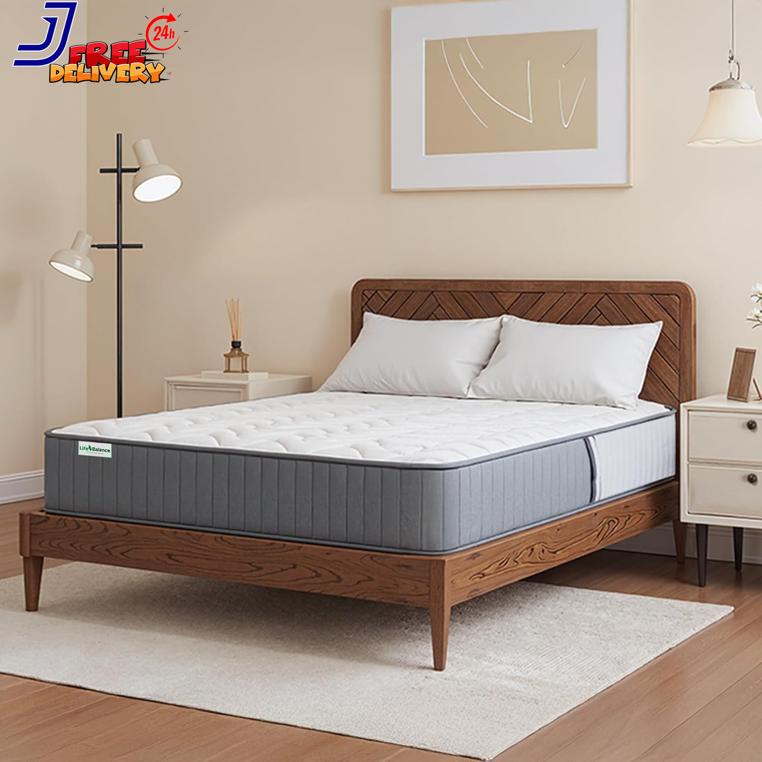 Hybrid Queen Mattress 12 Inch Made in USA Queen Size Mattresses in a Box