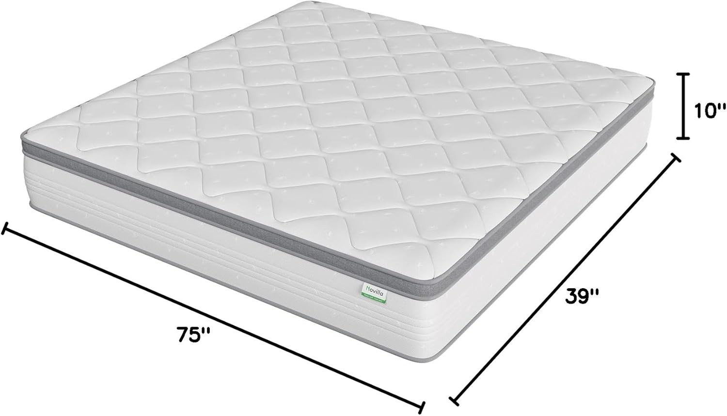 Twin Mattress 10 Inch Twin Hybrid Mattress Kids Pocket Innerspring Pillow Top