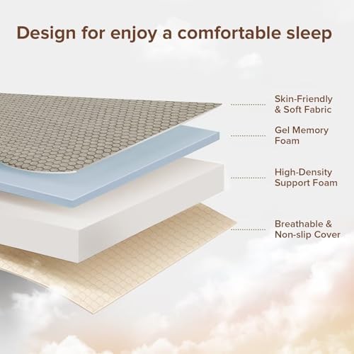 Grey Memory Foam Trifold Mattress – 6″ – Full – Portable Floor Bed