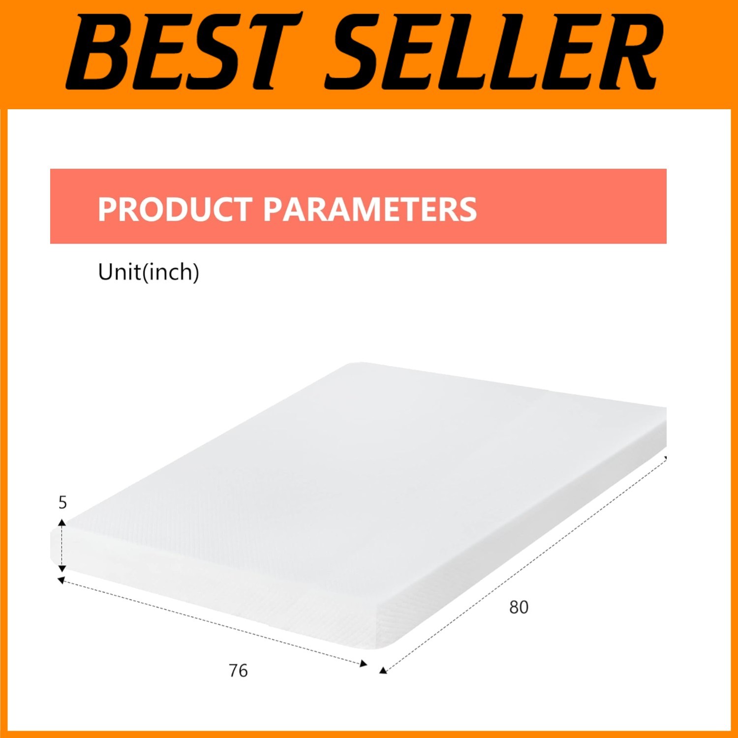 Dual-Layer King Mattress | Gel Memory Foam | CertiPUR-US