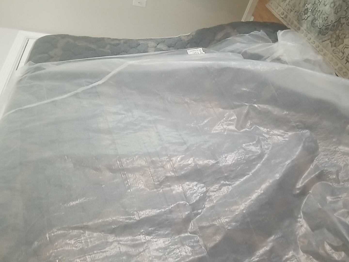 King Size Copper Radiance XFM Came In Plastic Wrap-Black With Gold Patterns