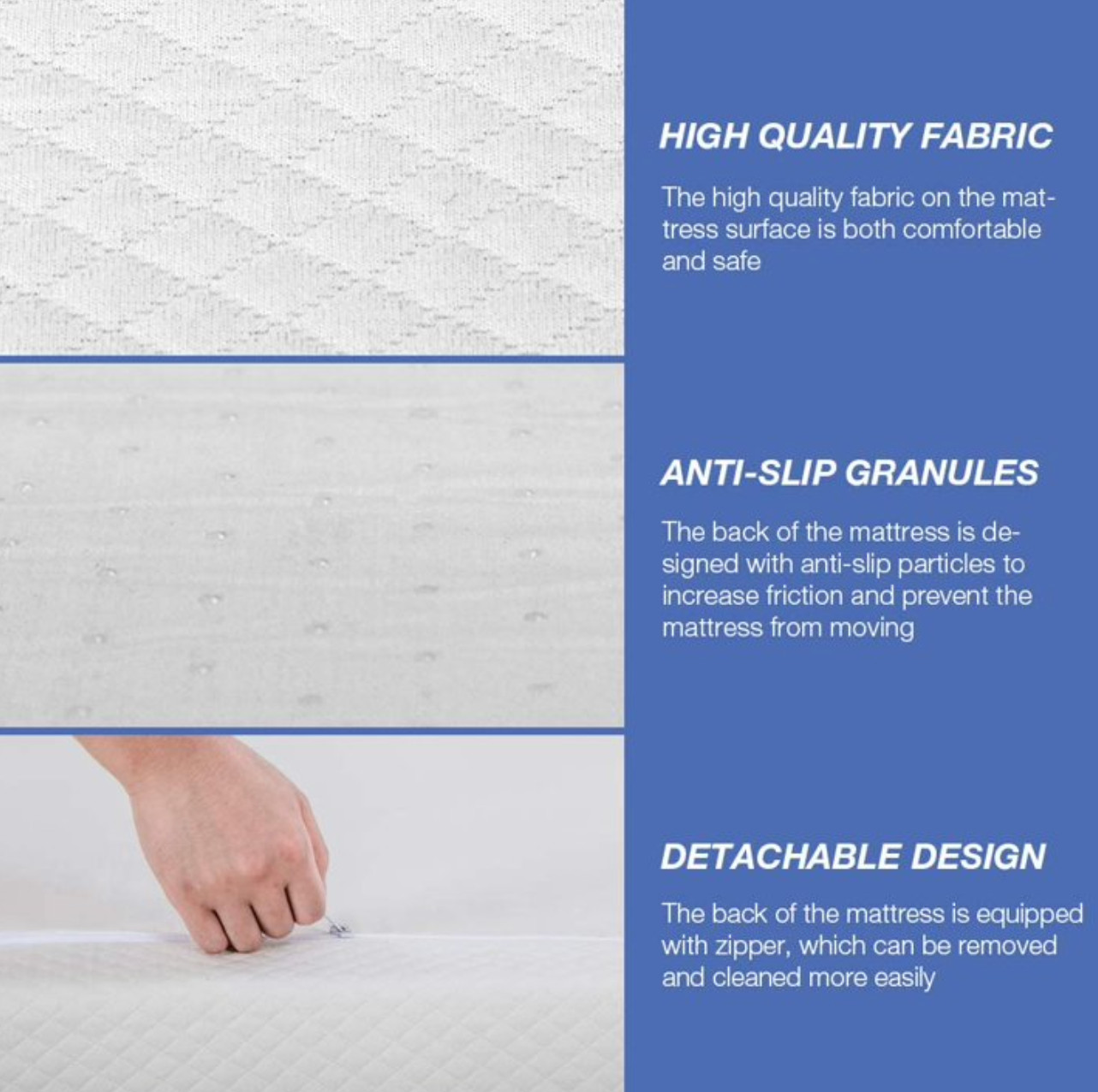 Colchones King Size Espuma 8 Pulgadas Gel Memory Foam 8″ Mattress Medium Firm