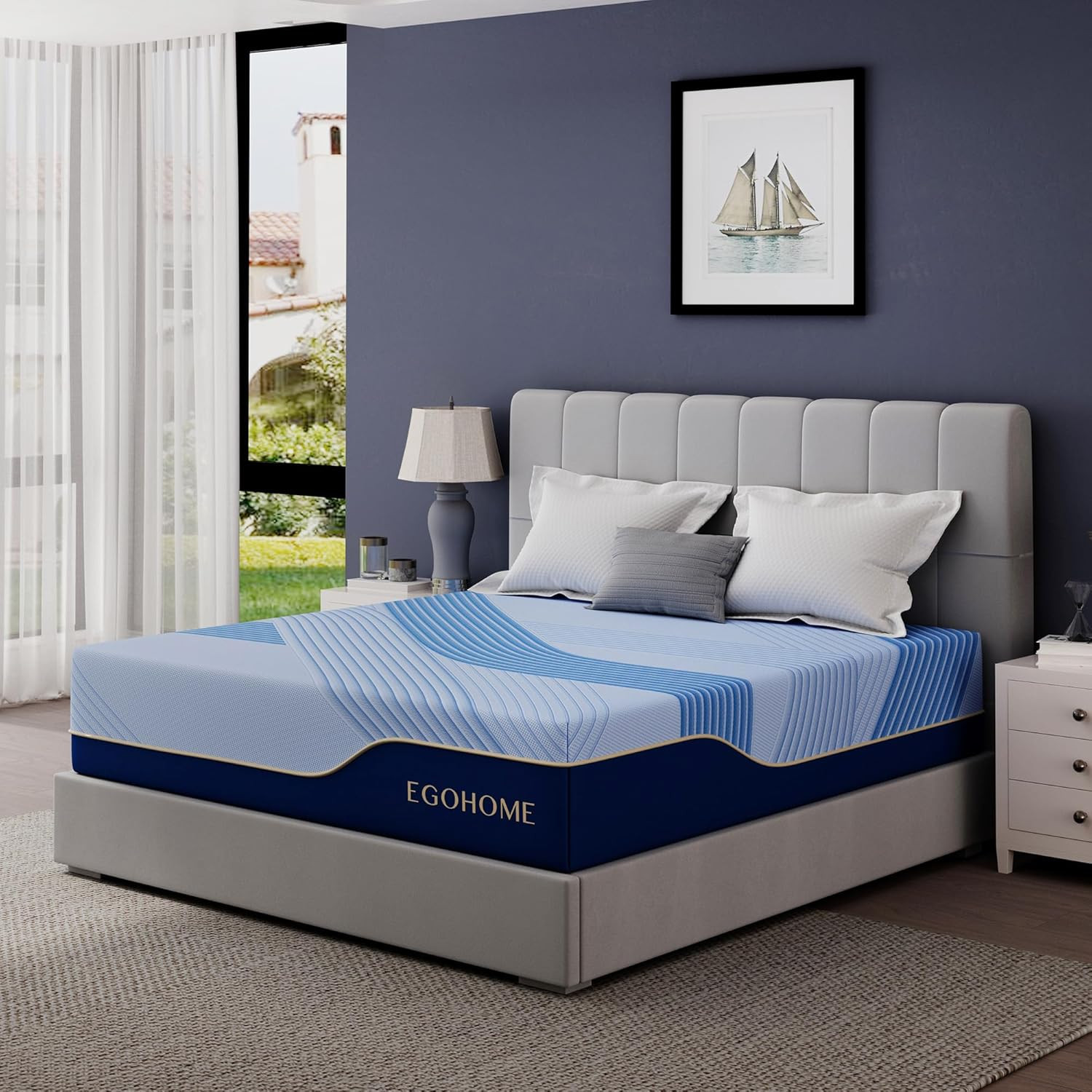 12″ Queen Memory Foam Mattress – Cooling Copper Gel, Medium Firm, CertiPUR-US