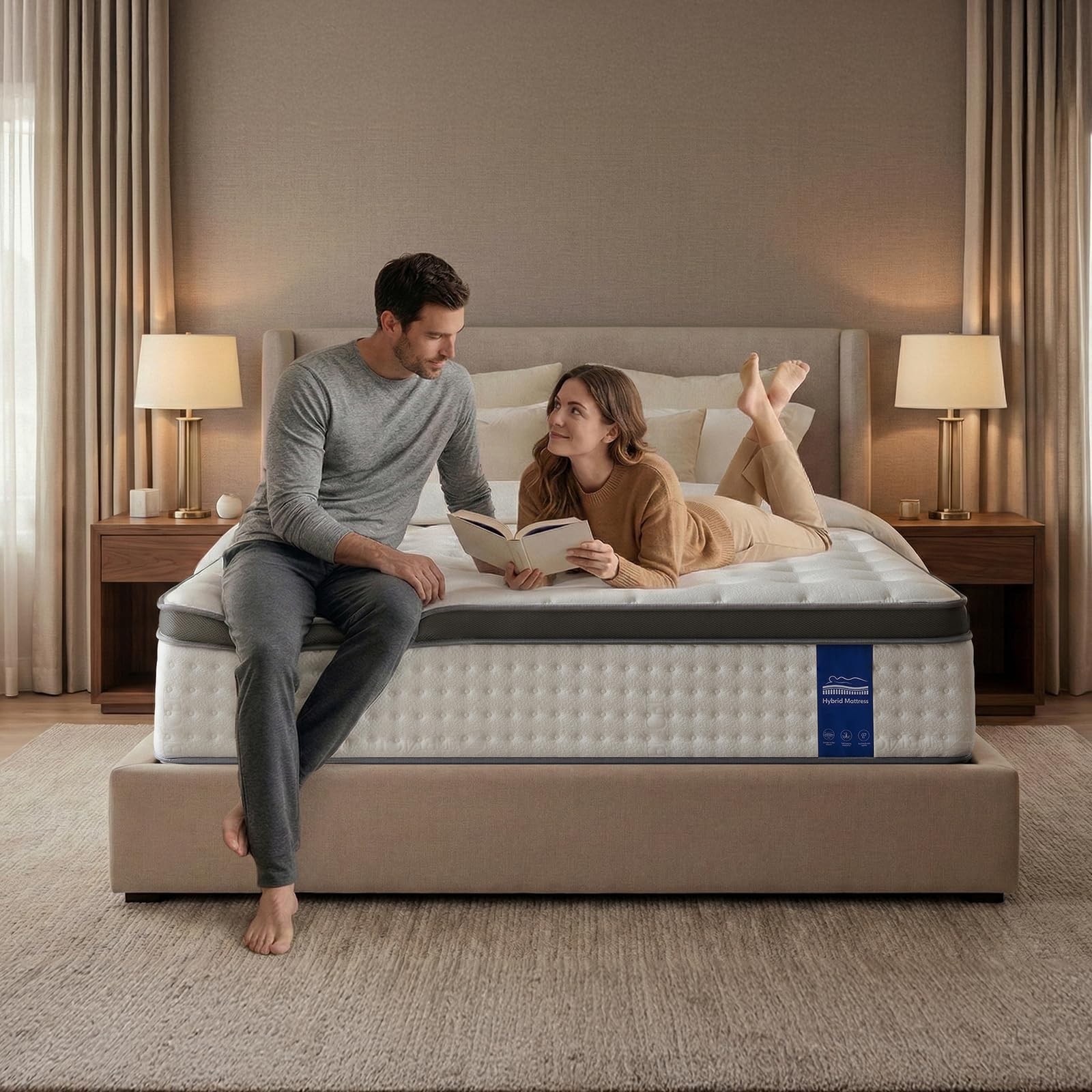 12 Inch Queen Mattress,Hybrid Queen Size Mattresses in a Box with Memory Foam…