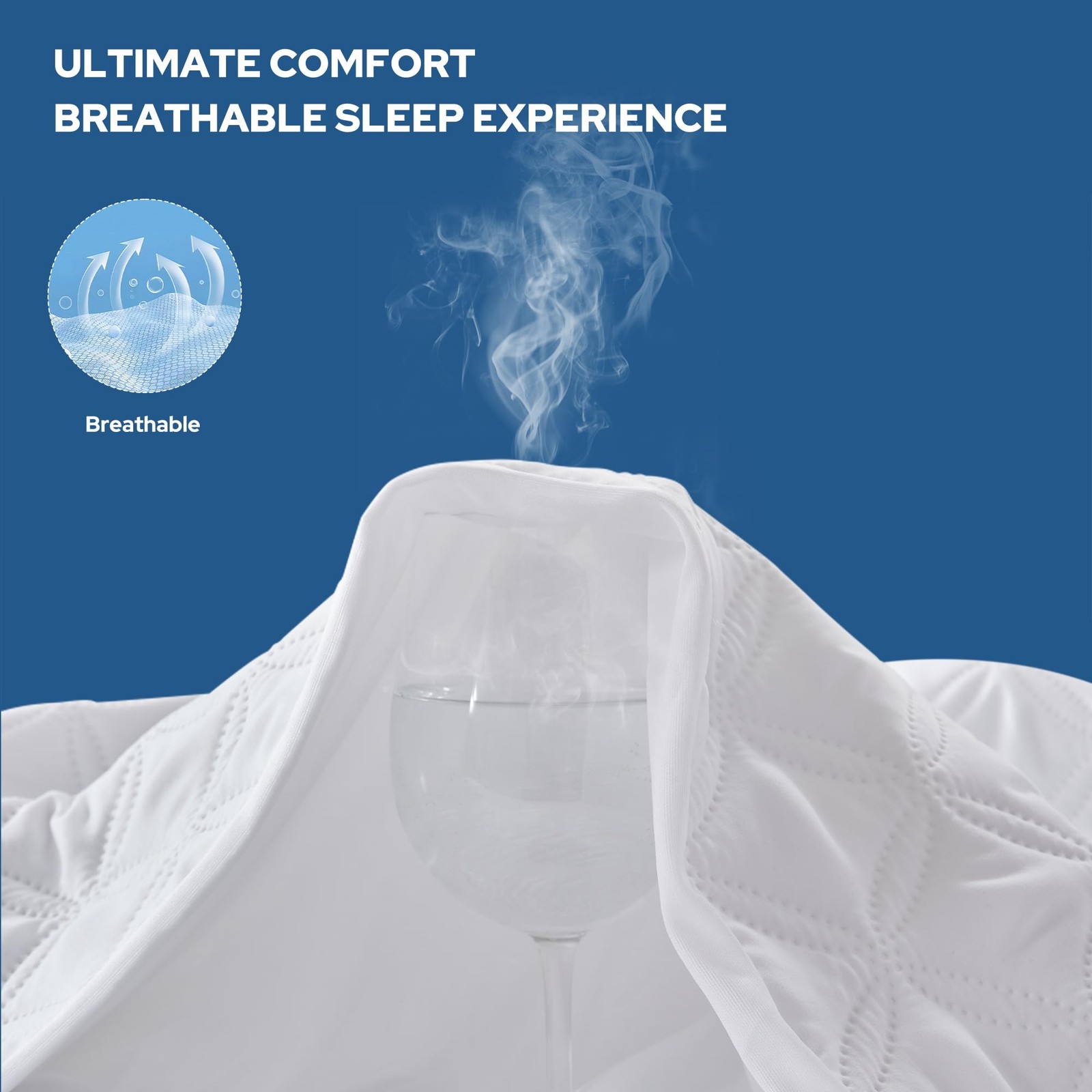 BEDLORE Waterproof Mattress Protector, Twin Size Pad Twin, White