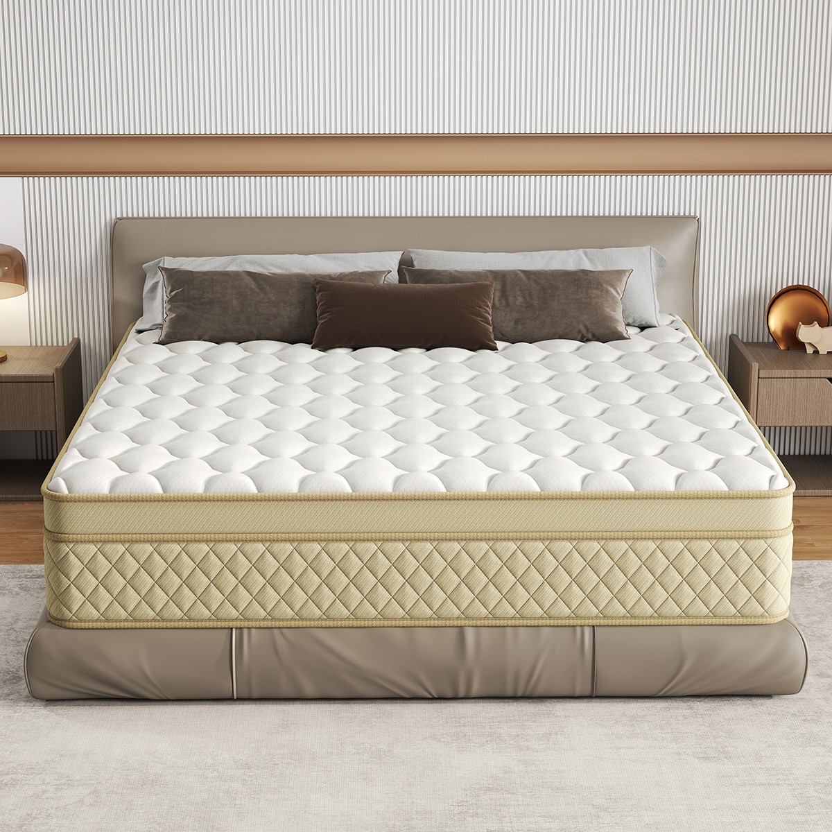 12″/14″ Hybrid Mattress in a Box Gel Memory Foam Spring Twin Full Queen King Bed