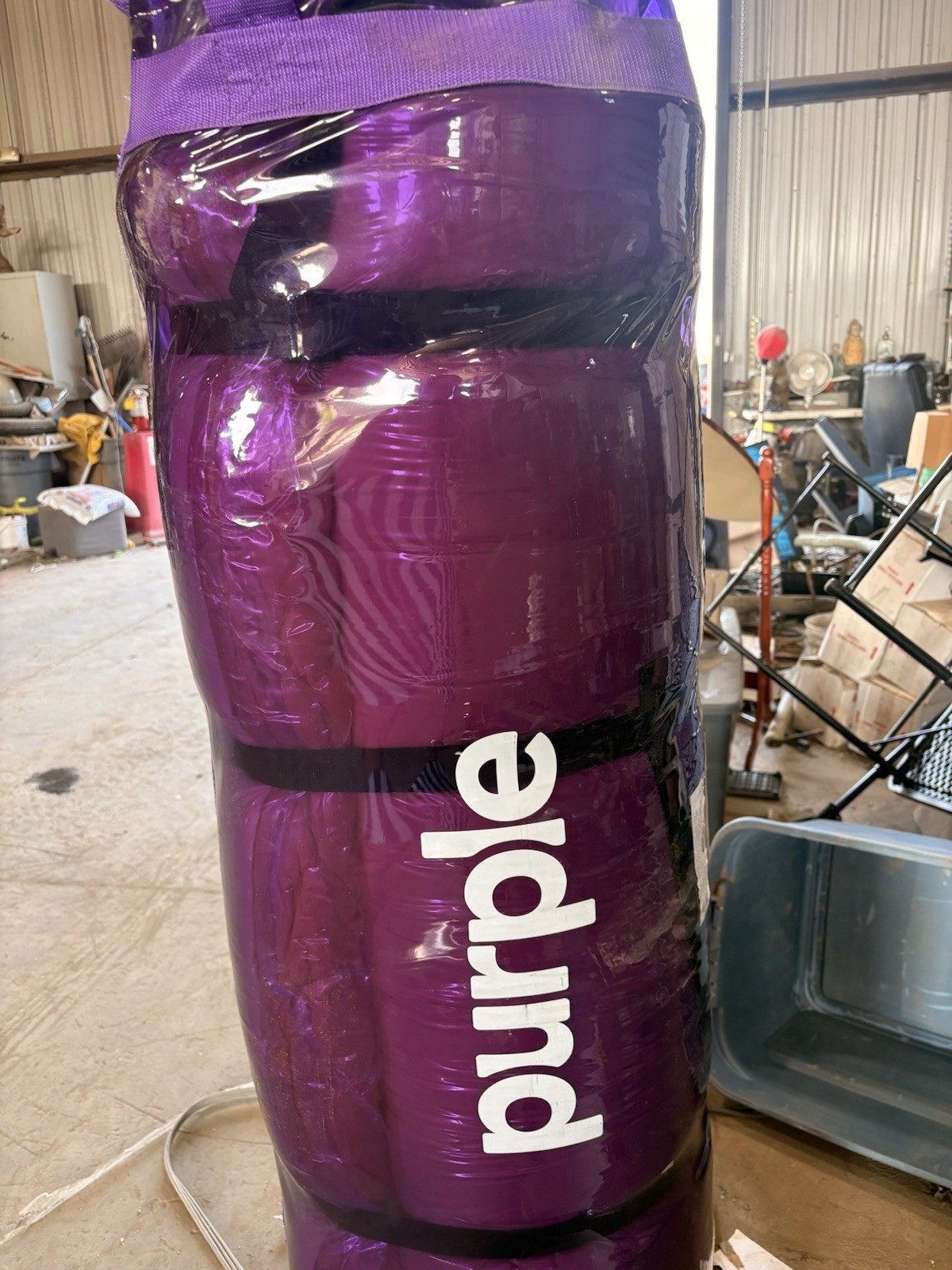 Purple Foam Yoga/Pilates Mat 24×75 in with Carrying Strap, Purple