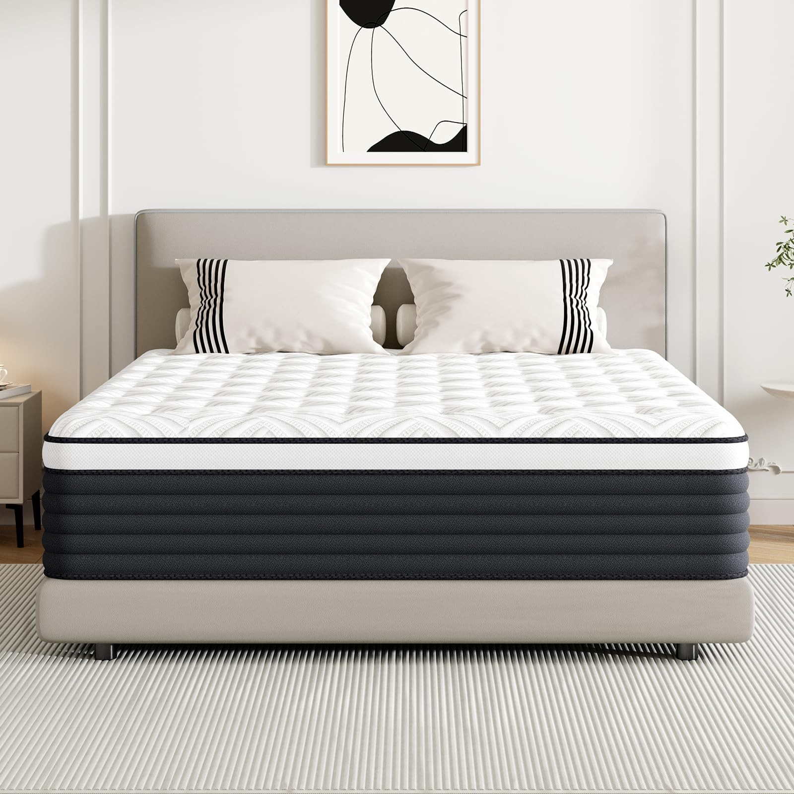 Twin Mattress, 12 Inch Hybrid Memory Foam Mattress in a , Pressure for Back ,…