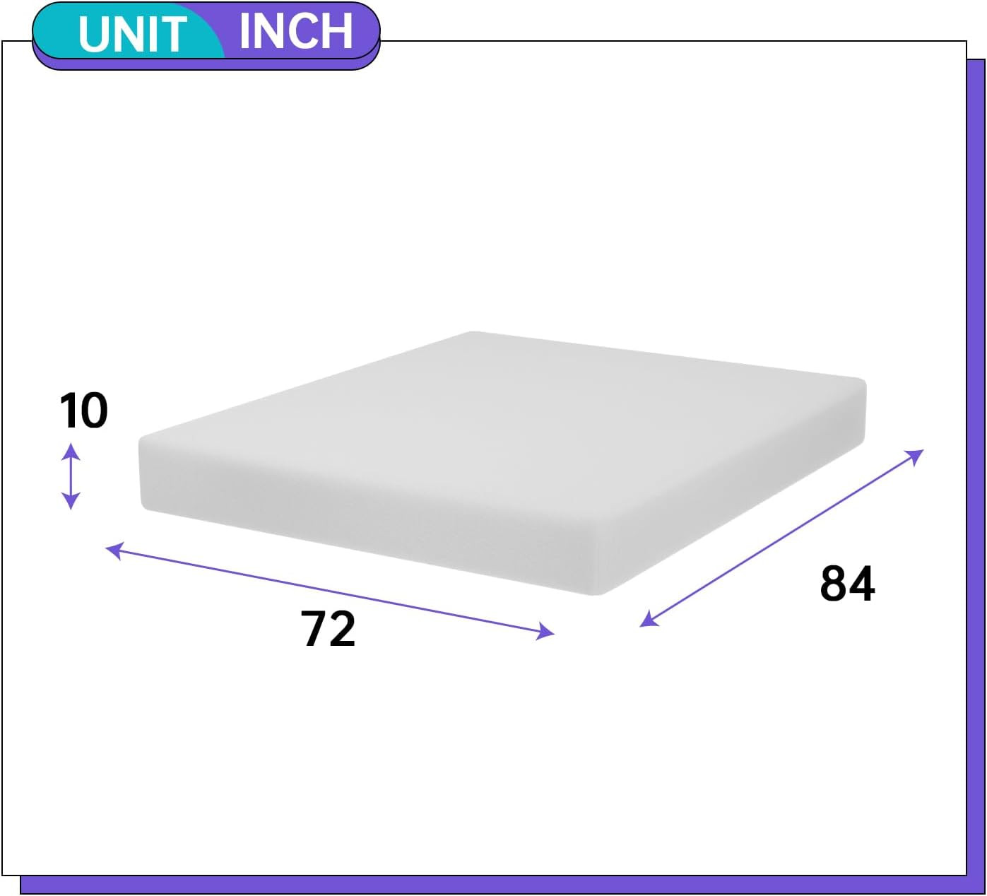 CALIFORNIA KING Gel Memory Foam ON SALE Bed Mattress Soft NO BACK PAIN Cal 10″