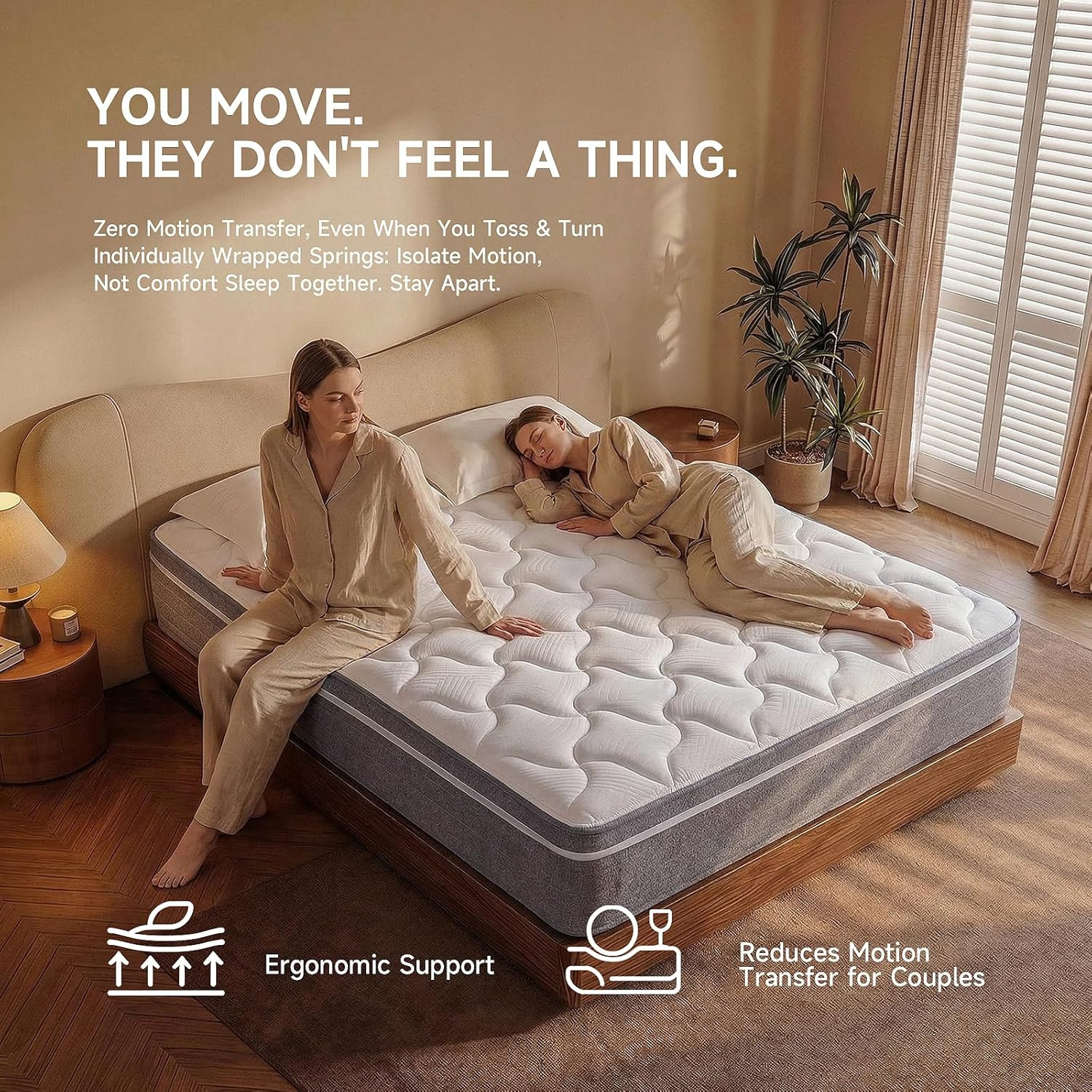 Queen Mattress 14 Inch,Queen Size Mattresses in a Box,Memory Foam Hybrid Mattres