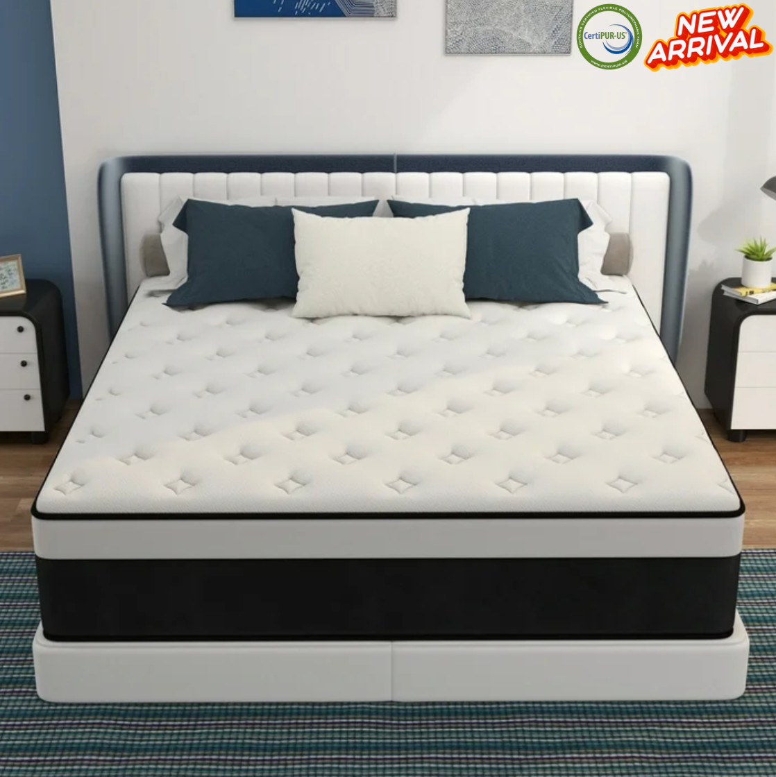 14″ Queen Colchones Gel Memory Foam Hibrido Cama Queen Mattress Hybrid Medium