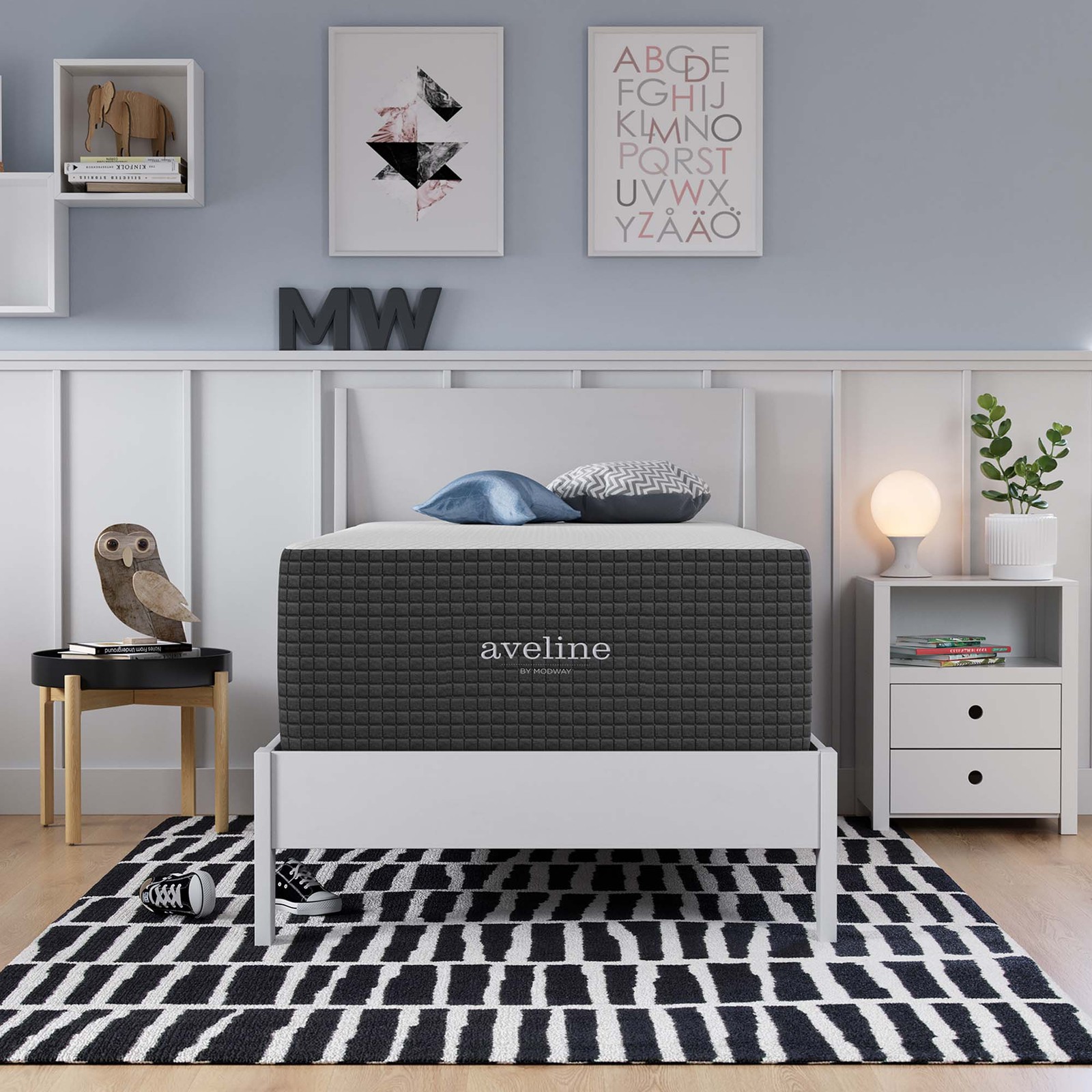 Modway 16” Cooling Gel-Infused Ventilated Memory Foam Twin Mattress