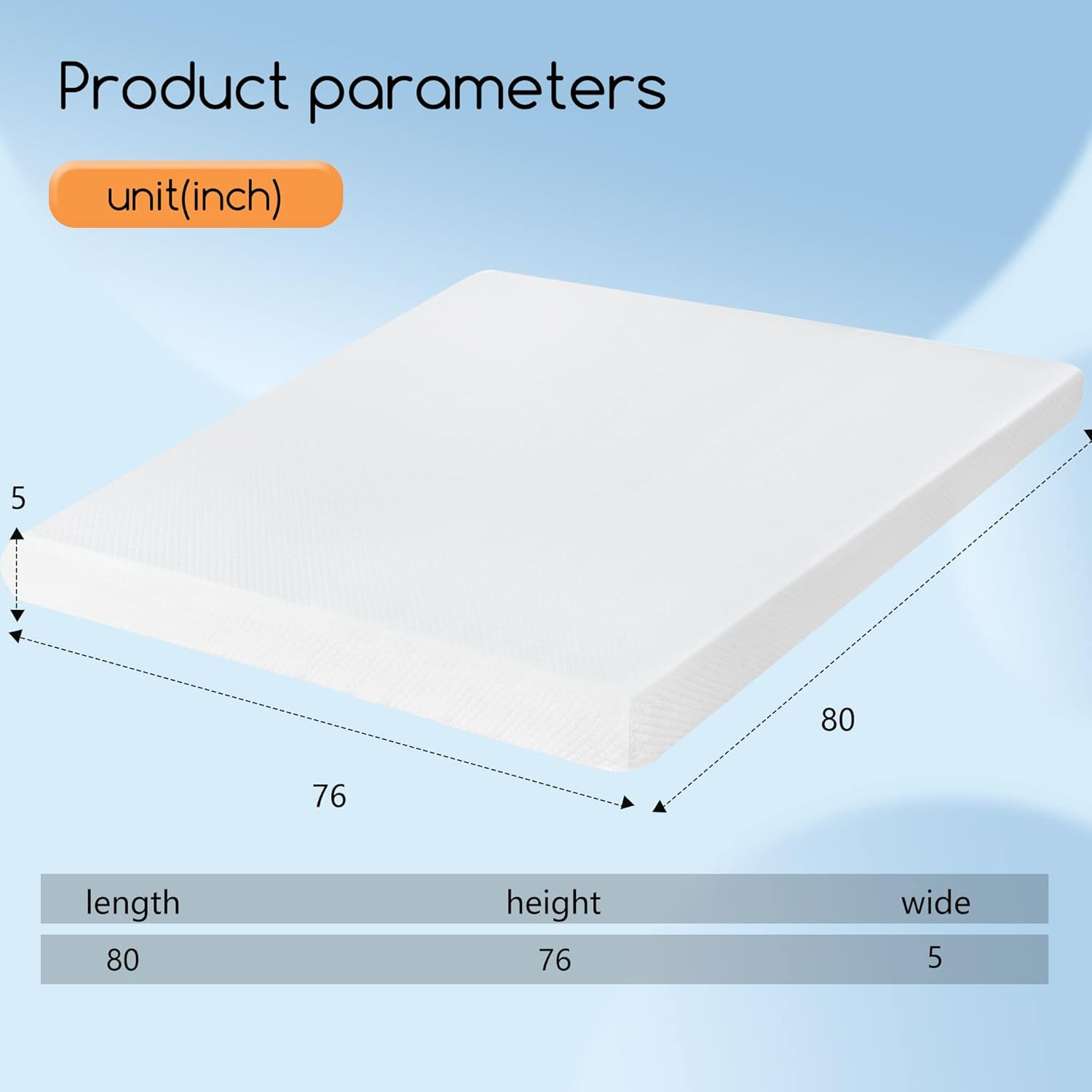 5″ King Gel Memory Foam Mattress – Medium Firm, Cooling, CertiPUR-US Certified