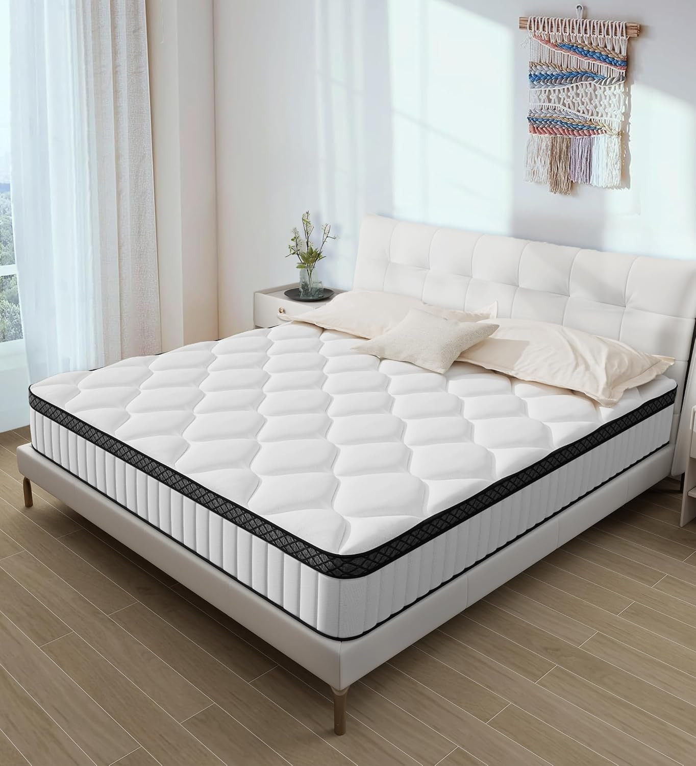 10 Inch Hybrid Queen Mattress with Gel Foam & Pocket Springs for Comfort