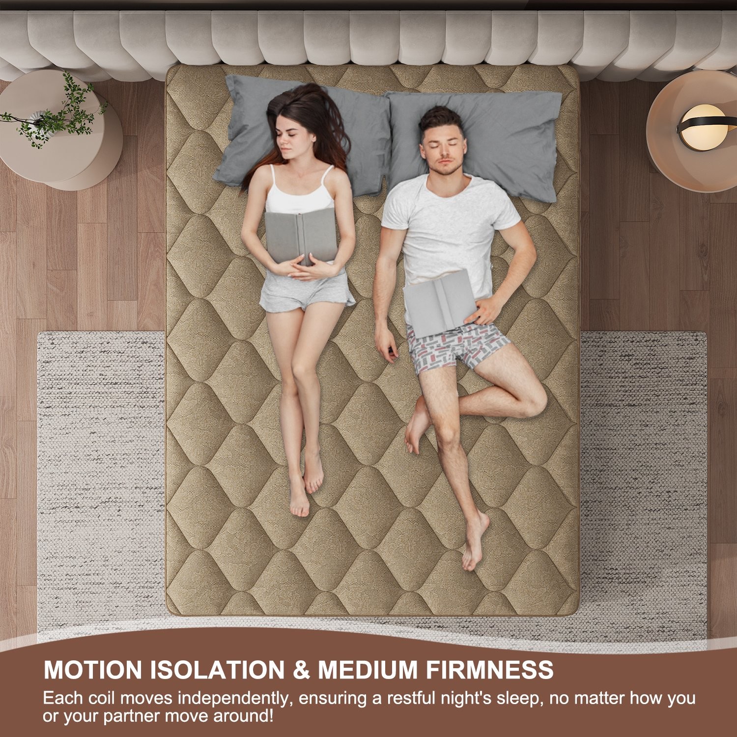 12″ 14″Twin Full Queen King Size Gel Memory Foam Spring Mattress In A Box