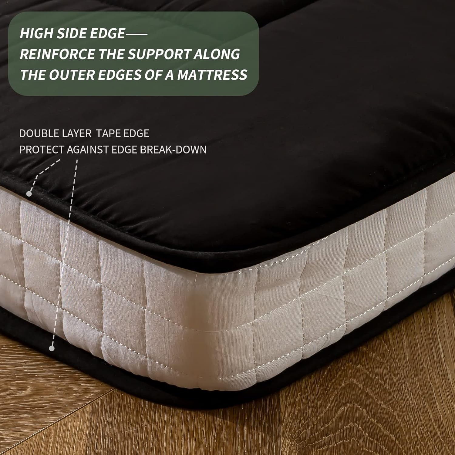 Full Size Japanese Futon Mattress Thick Folding Floor Sleeping Pad Black