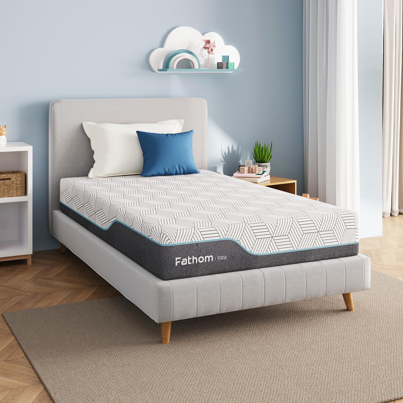 FATHOM Firm Twin Mattress 8 Inch Memory Foam Mattress Twin Size Bed in a Box …