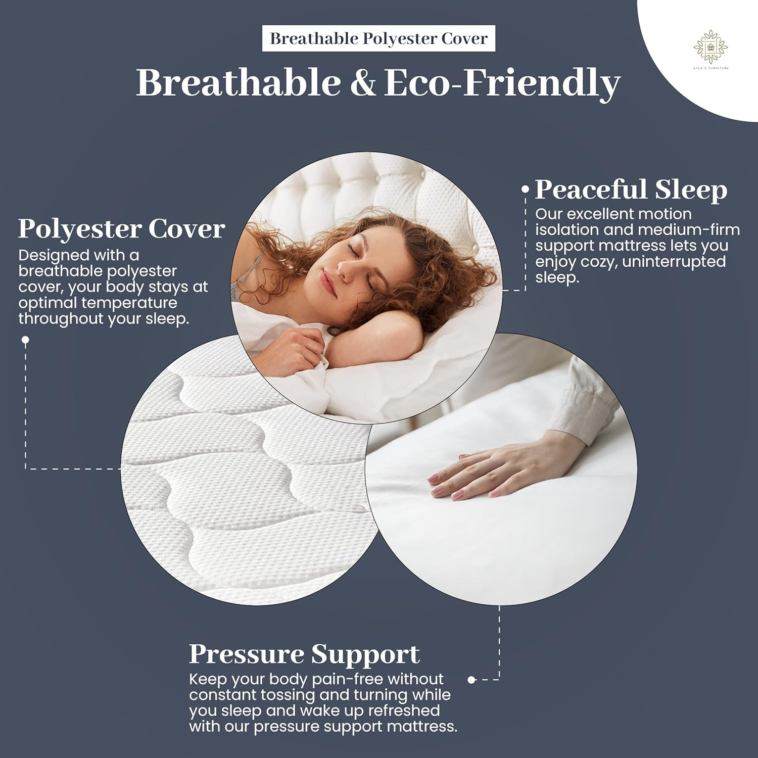 Full Mattress – 6 Inch Cool Comfort Foam & Spring Hybrid Mattress with Breathabl