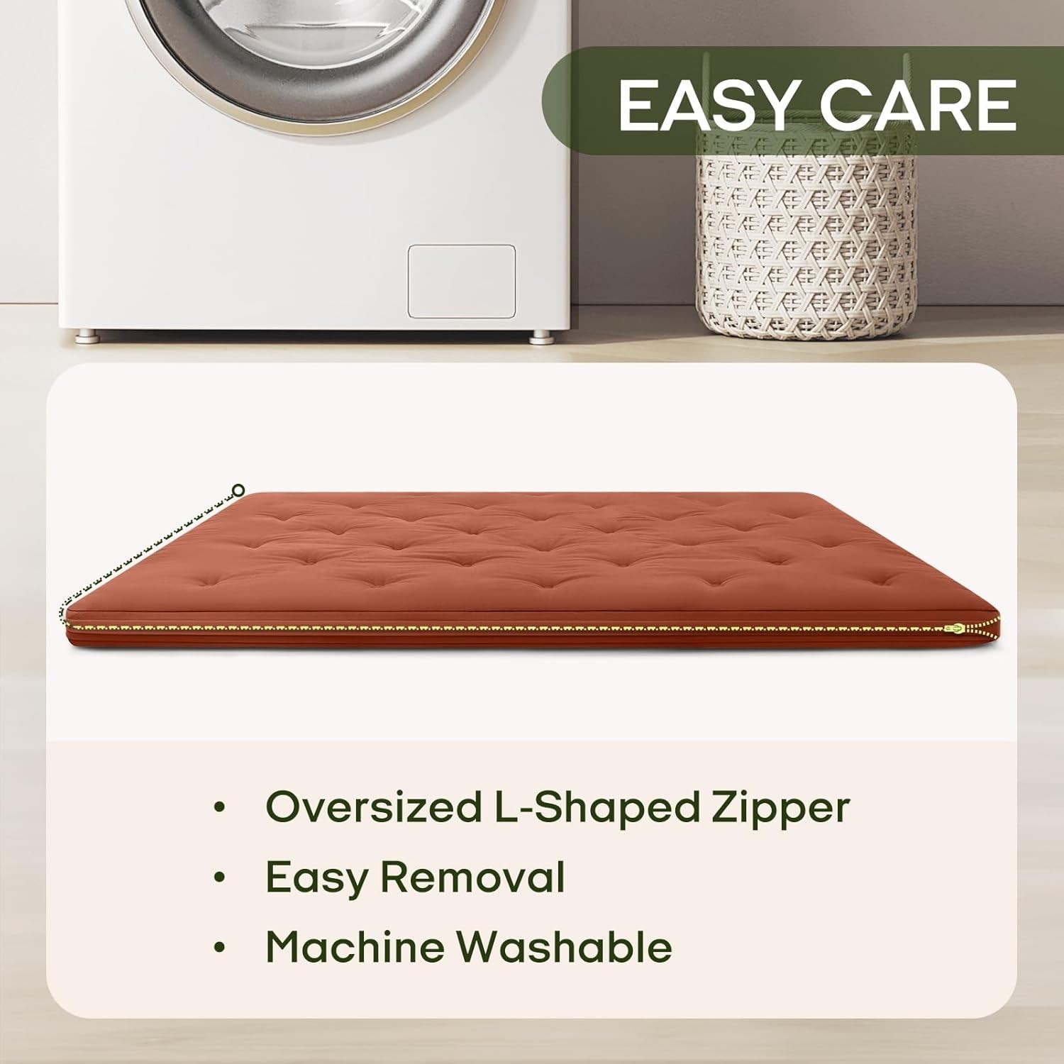 Multifunctional Folding Futon Mattress, 100% Cotton, Ideal for Adults on the Go