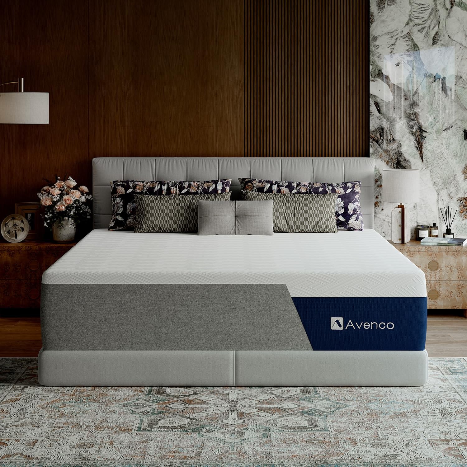 Twin Mattress 12 Inch, Premium Green Tea Twin Memory Foam Mattress for Breath…