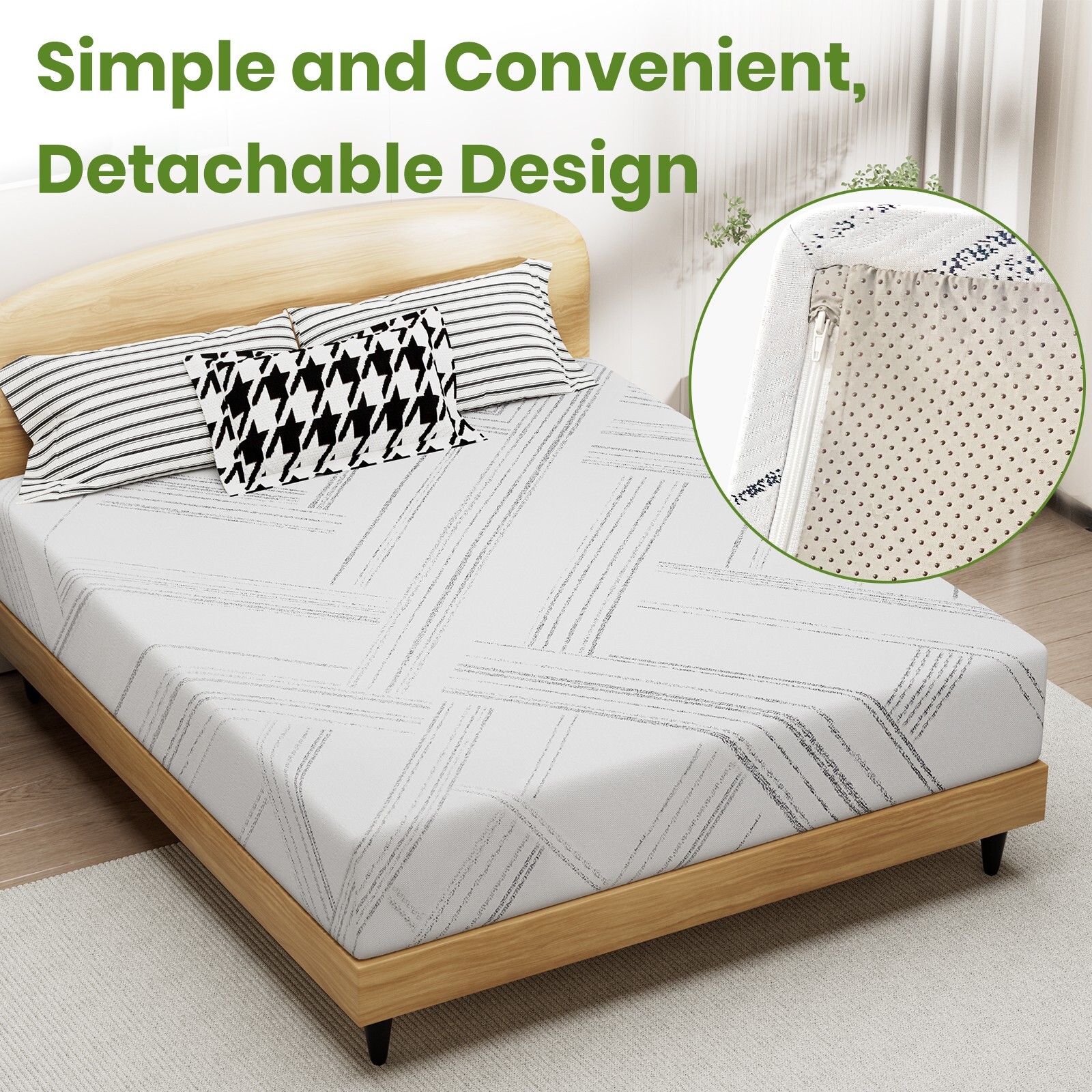 6″ 8″ 10″ 12″ Twin Full Queen King Gel Memory Foam Mattress, Mattress in a Box