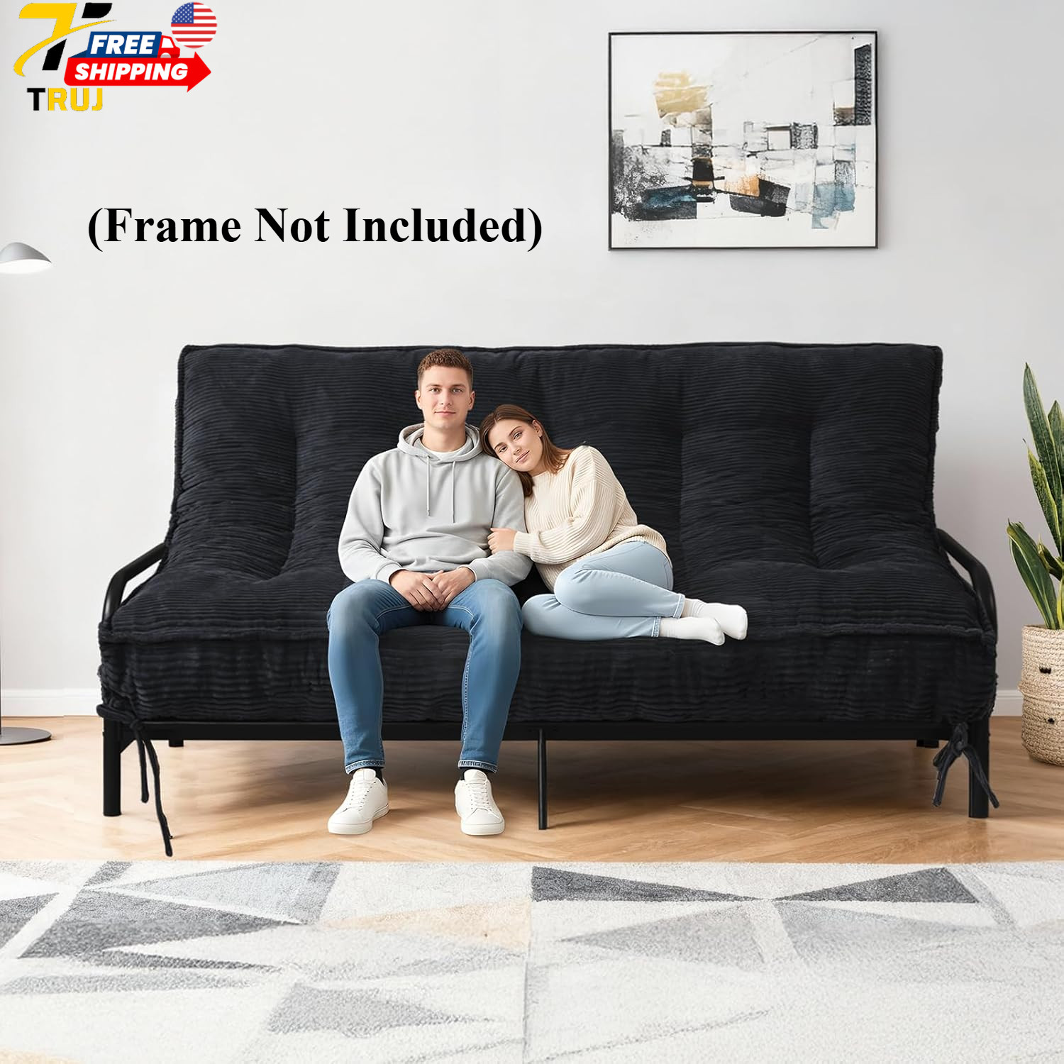 8″ Futon Mattress Full Size Futons Sofa Bed Sleeper Couch Bed Roll Up Mattress w