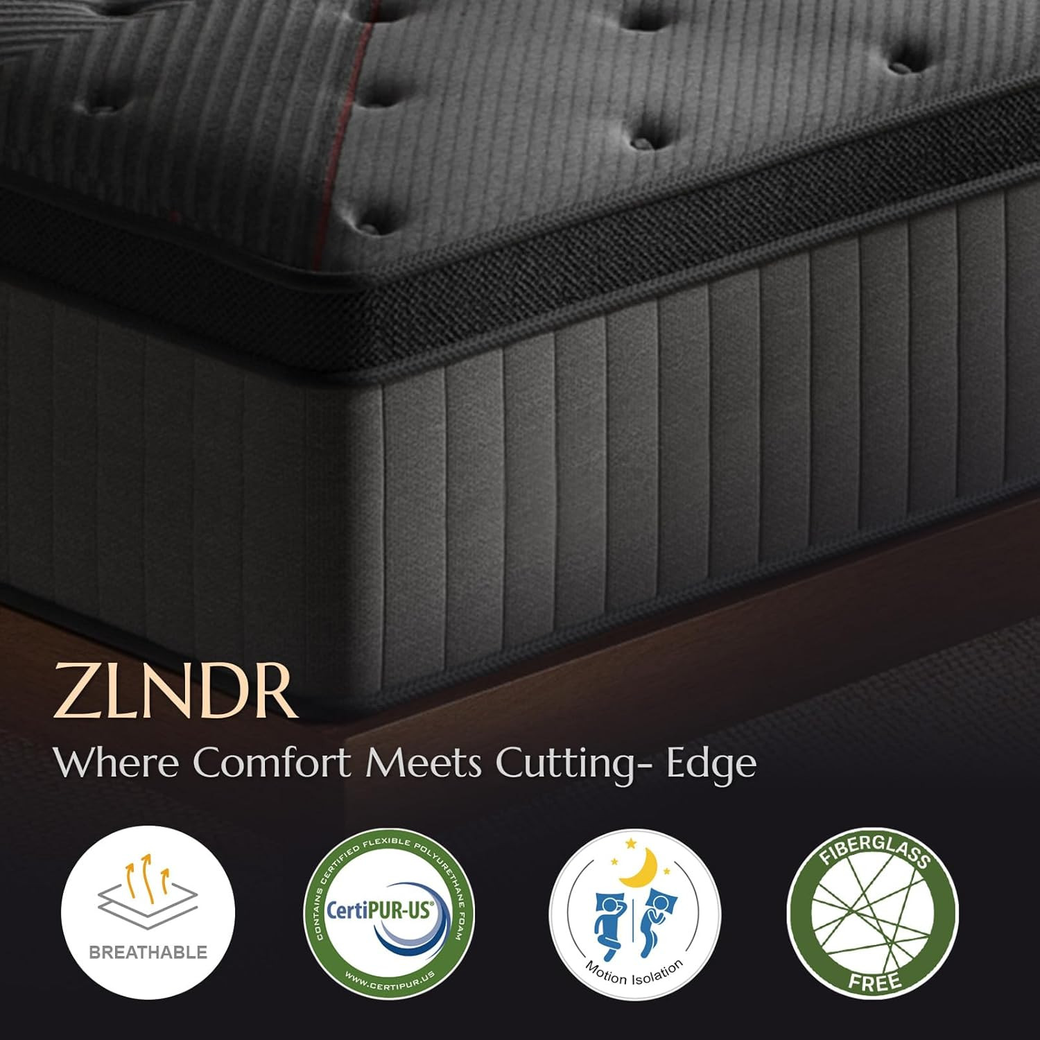 Aura Queen 10″ Dual Cooling Hybrid Mattress with Gel Foam & Breathable Cover