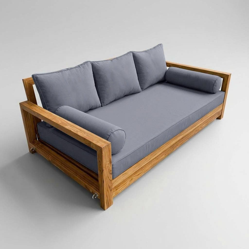 Style 3 – Mattress & Pillow Bolster Cushion for Outdoor Indoor Daybed Porch S…