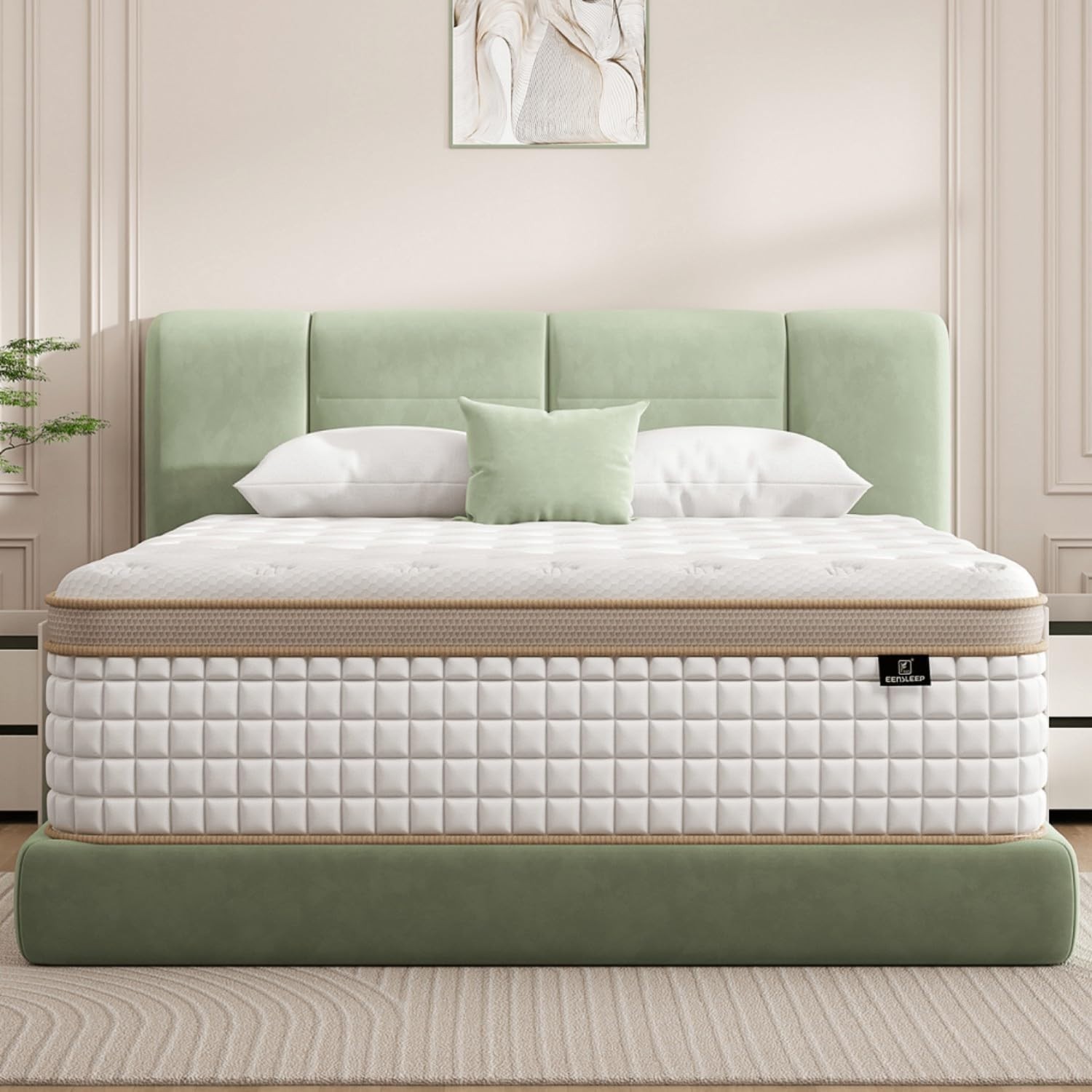 California King Size Mattress,14 Inch Gel Memory Foam Hybrid Mattress in a Box,M