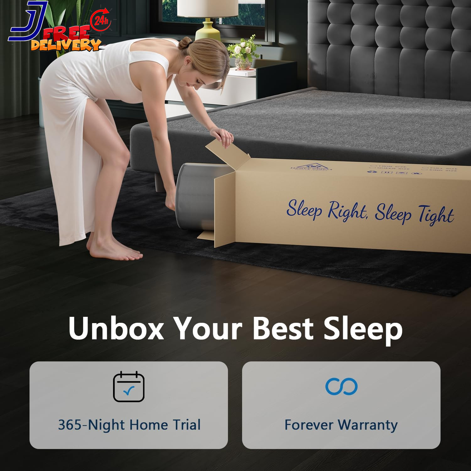 12 Inch King Size Mattress Upgraded Hybrid King Mattress in a Box Cooling Gel