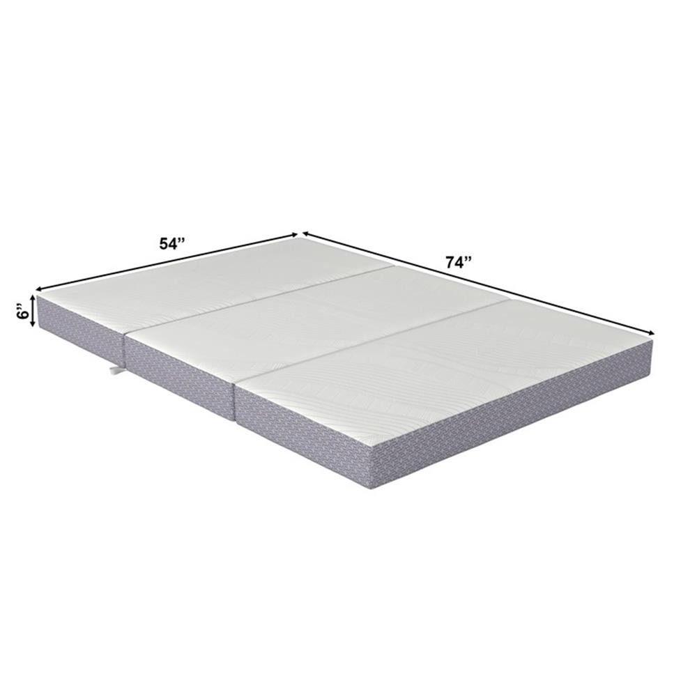 Pemberly Row Modern Full 6″ Memory Foam Folding Mattress in Gray