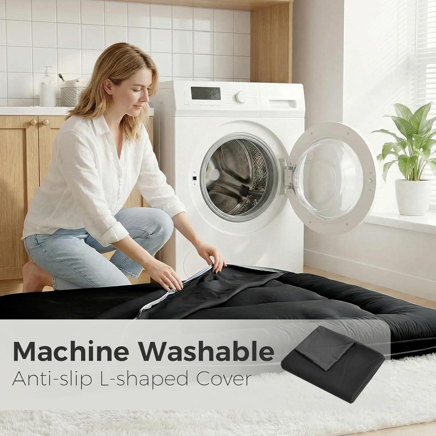 Japanese Floor Mattress, Foldable Floor Mattress with Anti-Slip