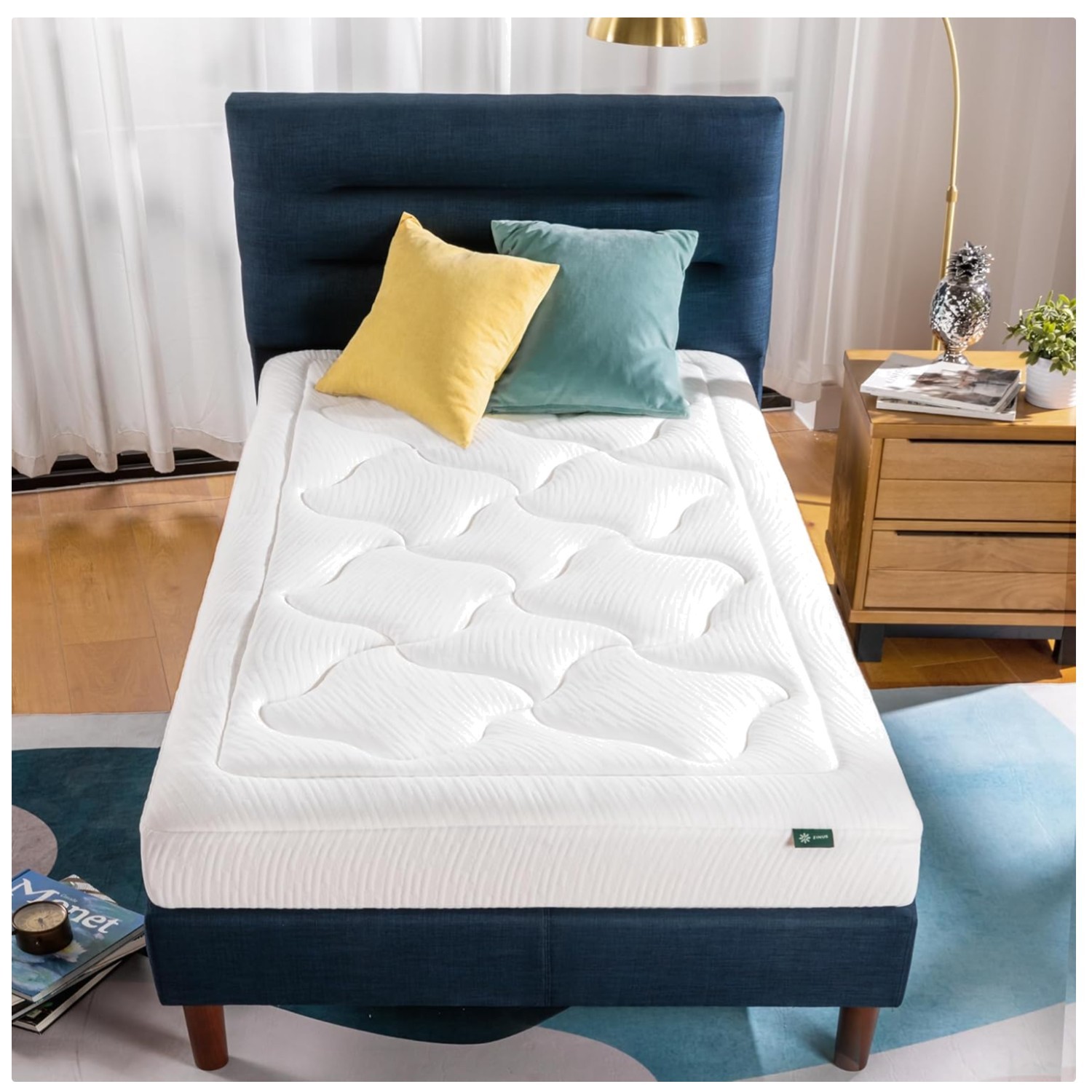 Twin 8 Inch Cloud Memory Foam Mattress – Smooth Top, Breathable, Pressure Relief