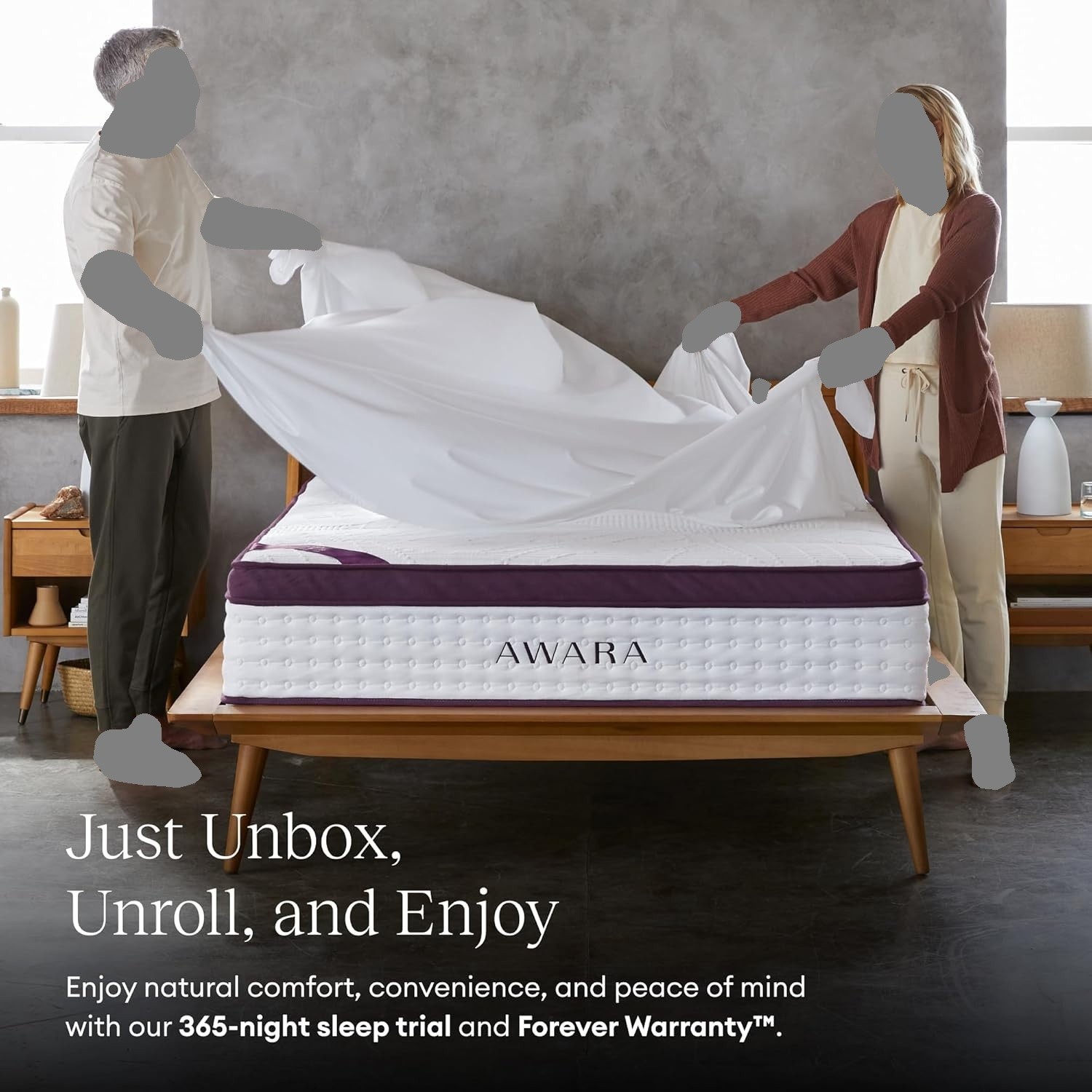 AWARA Premier Natural Hybrid Queen Mattress 12 Inch NEW IN BOX