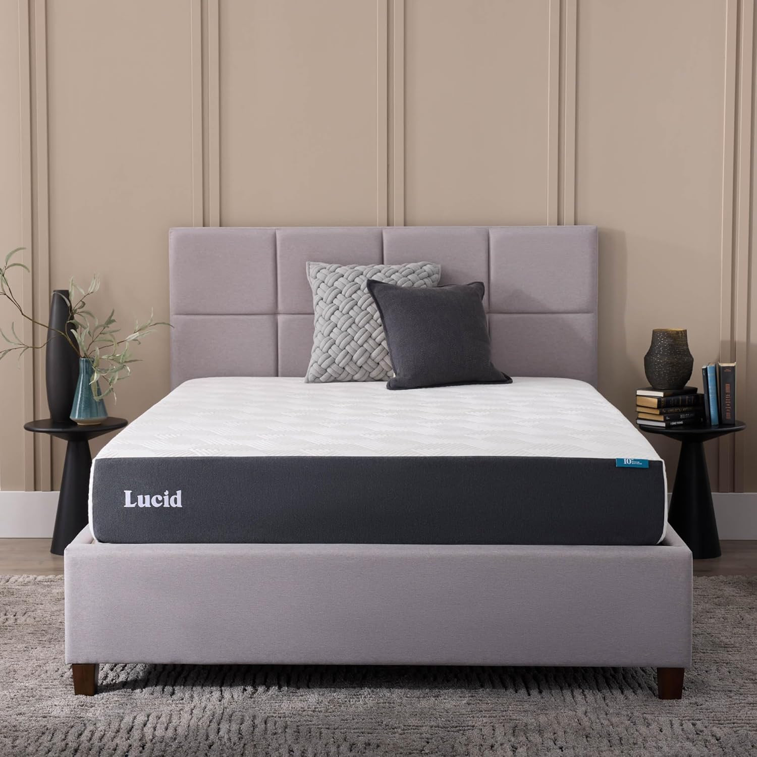 Queen 10″ Memory Foam Mattress – Cooling Gel & Bamboo Charcoal – Bed in a Box