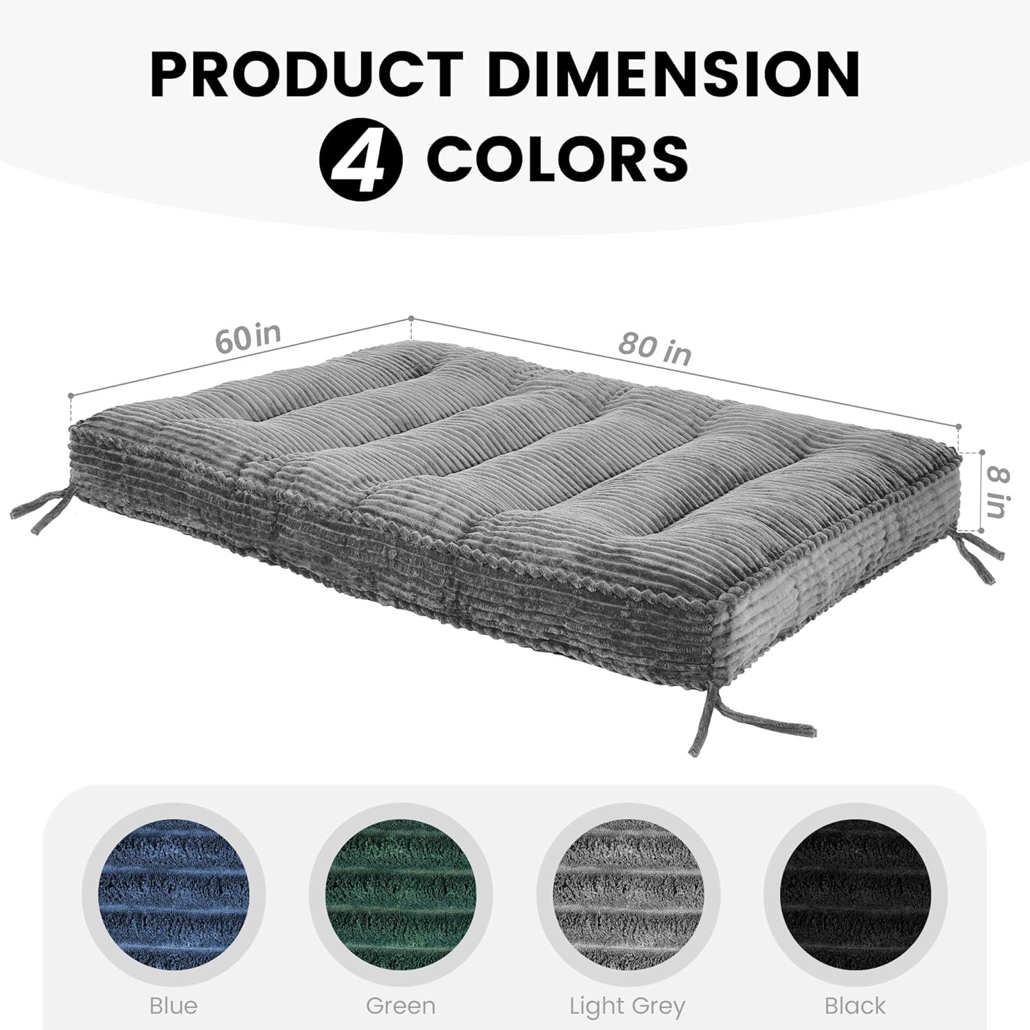 8 Inches Futon Mattr Queen Size, Extra Thi Futons Sofa Couch Bed with