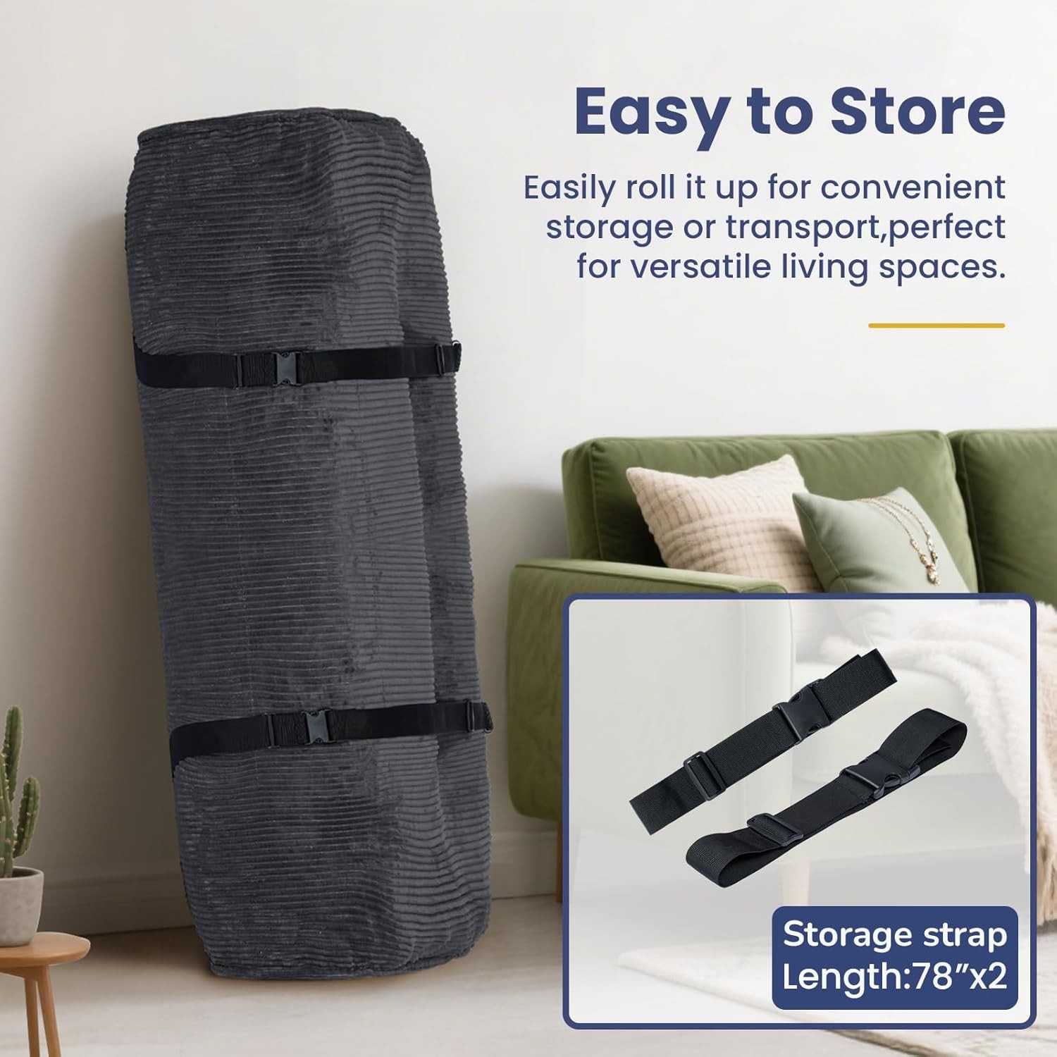 8″ Futon Mattress Full Size Thick Futons Sofa Couch Bed Sleeper Sofa Bed Floor