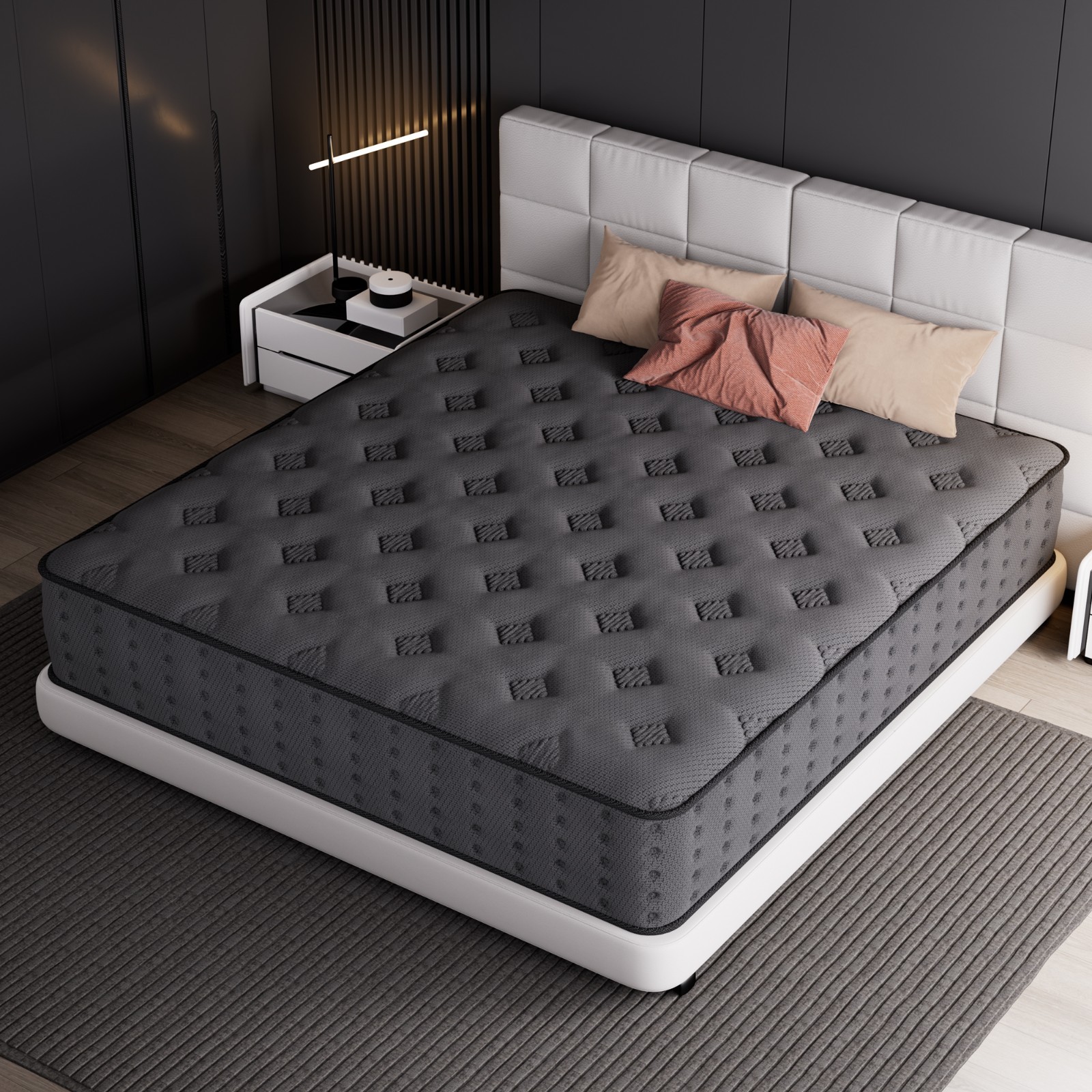 12″14″ Twin Full Queen King Size Mattress in a Box Hybrid Spring MemoryFoam