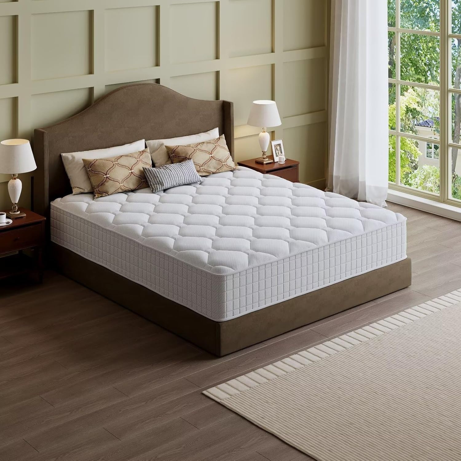 Queen Mattress, 14 Inch Hybrid Memory Foam Mattress in a Box, Cooling Gel for Pr