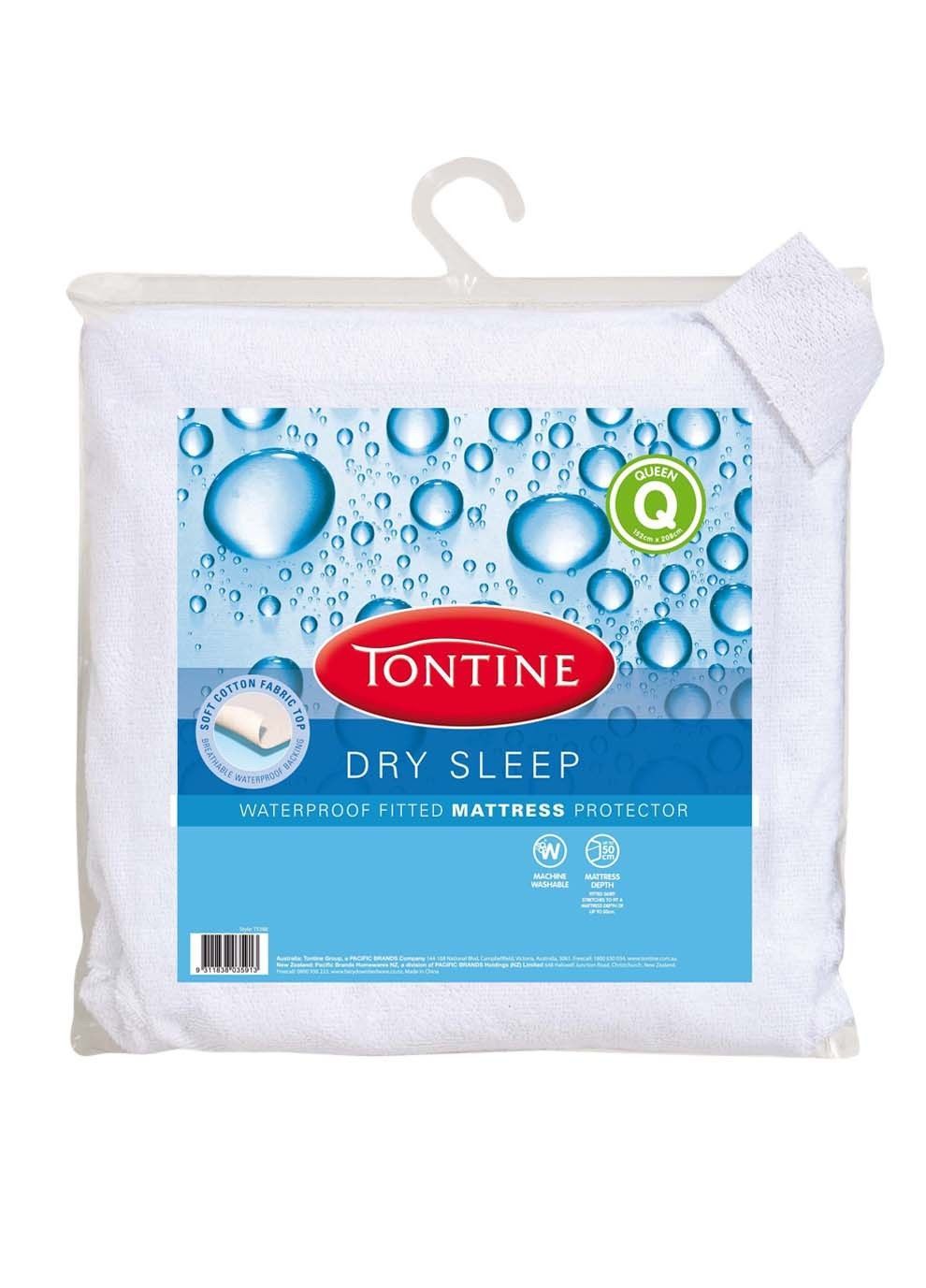 Tontine Dry Sleep Waterproof King|Queen|Double|KSingle|Single Mattress Protector