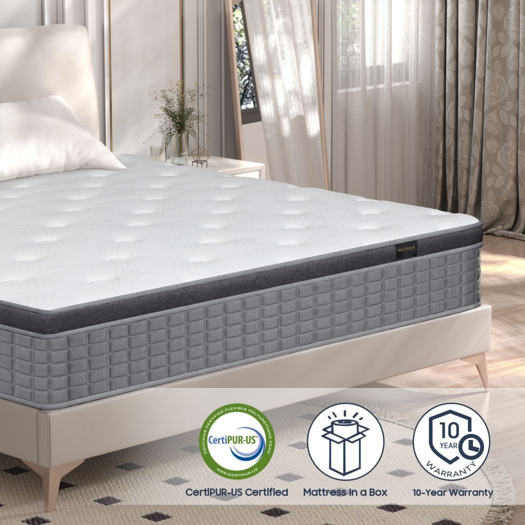 12″ 14″ Mattress in A Box Pocket Spring Memory Foam Twin Full Queen King Size