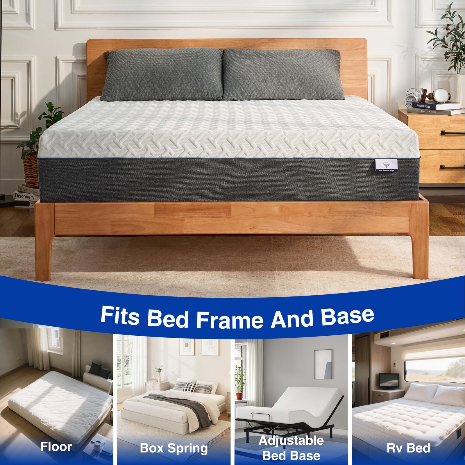 12 Inch Green Tea Memory Foam Mattress, Twin Memory Foam Mattress in a , Infu…