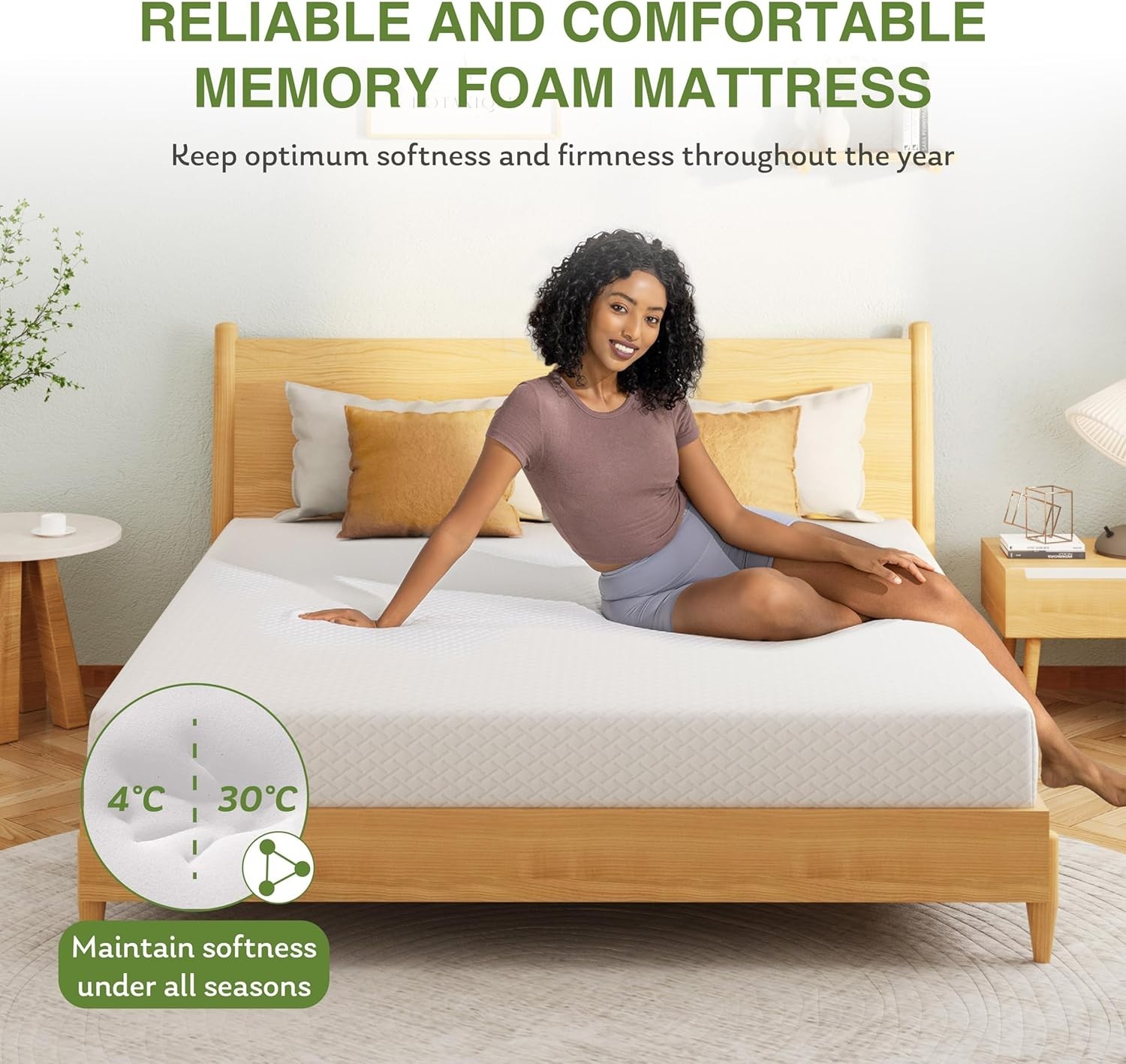 Cooling Green Tea Gel Twin Mattress – 6 Inch Medium Firm Support for Children