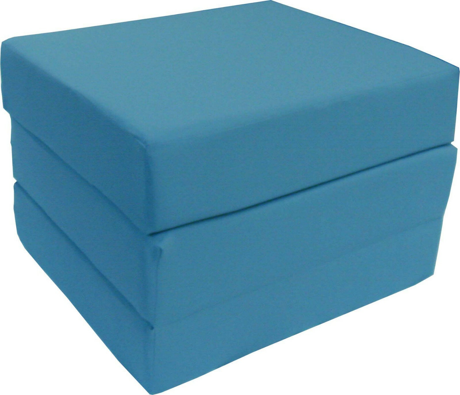 Trifold Foam Beds, Foldable Mattresses, Cushions, Seats 6x27x75, Turquoise